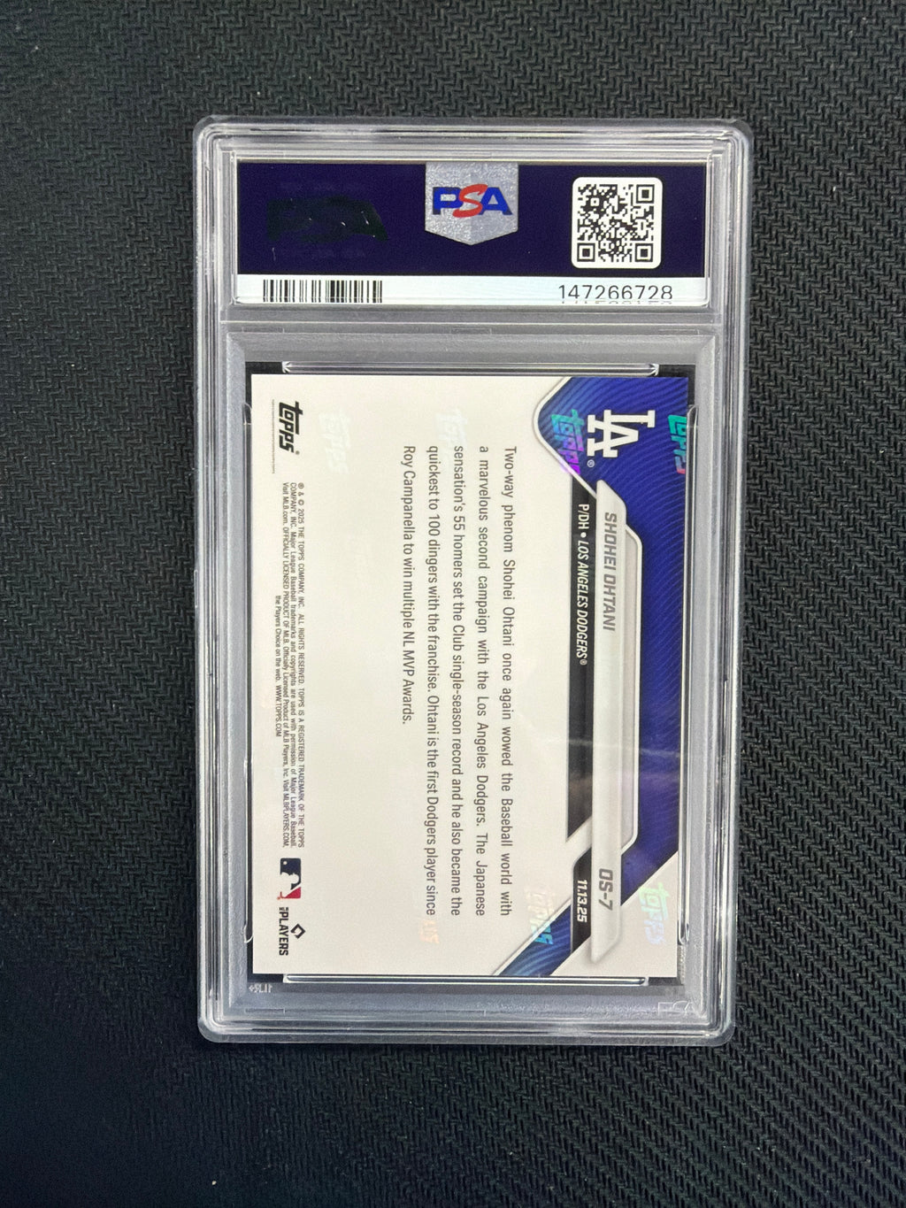 2025 Topps Now Shohei Ohtani Offseason PSA 10 MVP