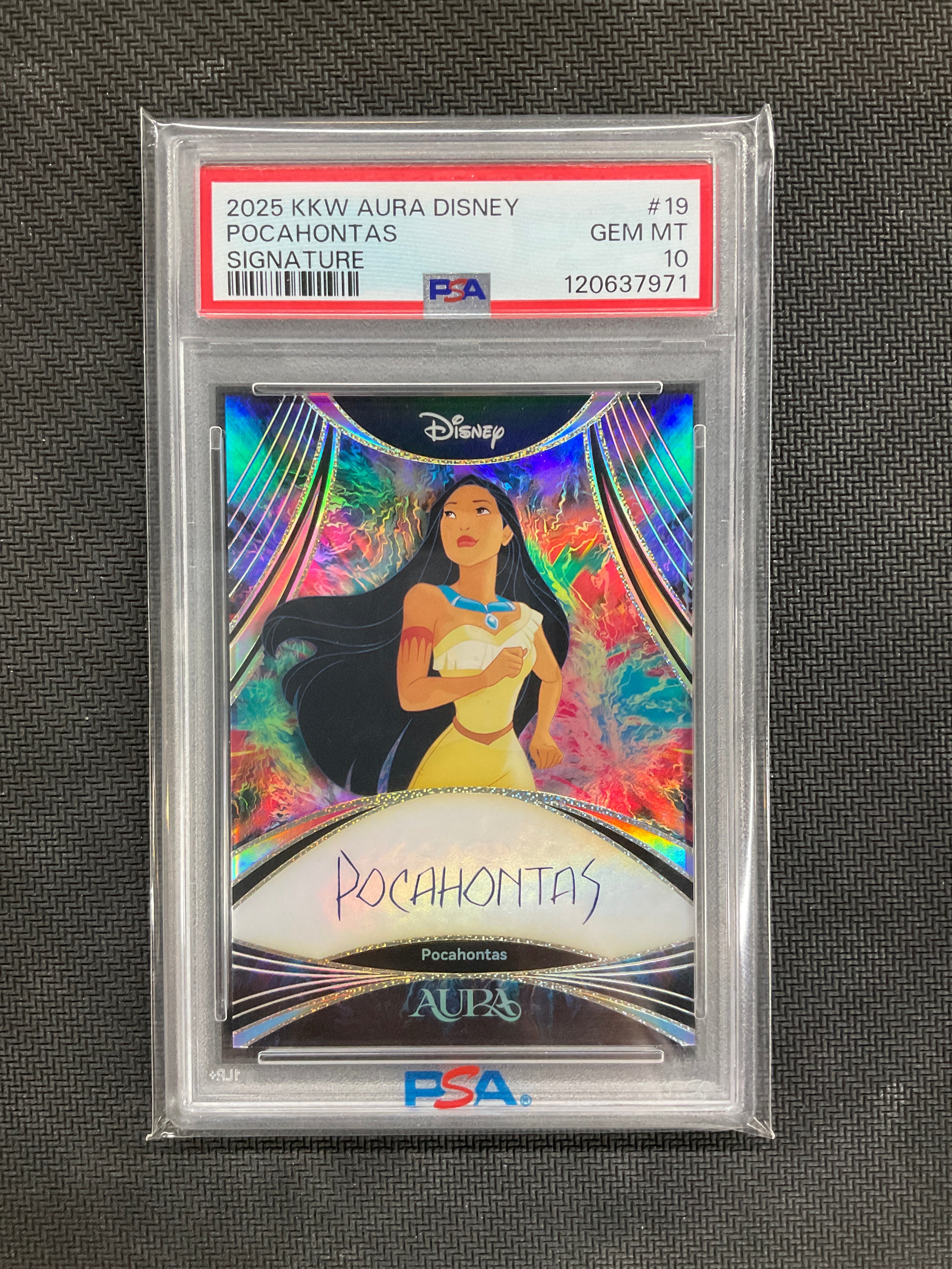 2025 Kakawow Aura Disney Pocahontas Signature #19 /100 PSA 10