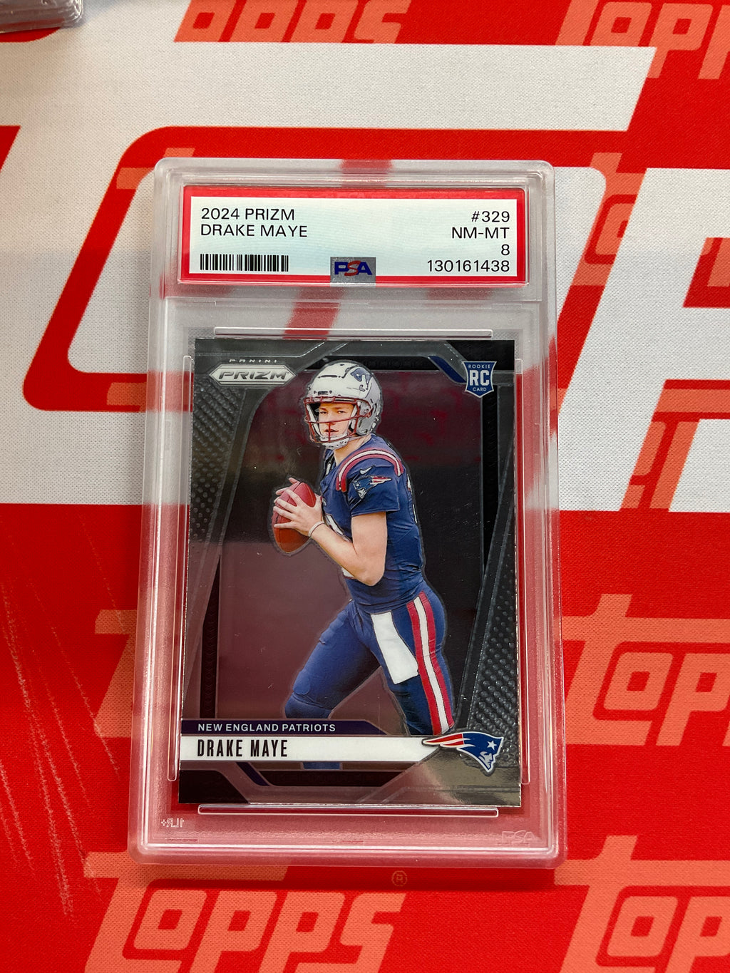 2024 Prizm Drake Maye Rookie PSA 8 Pats