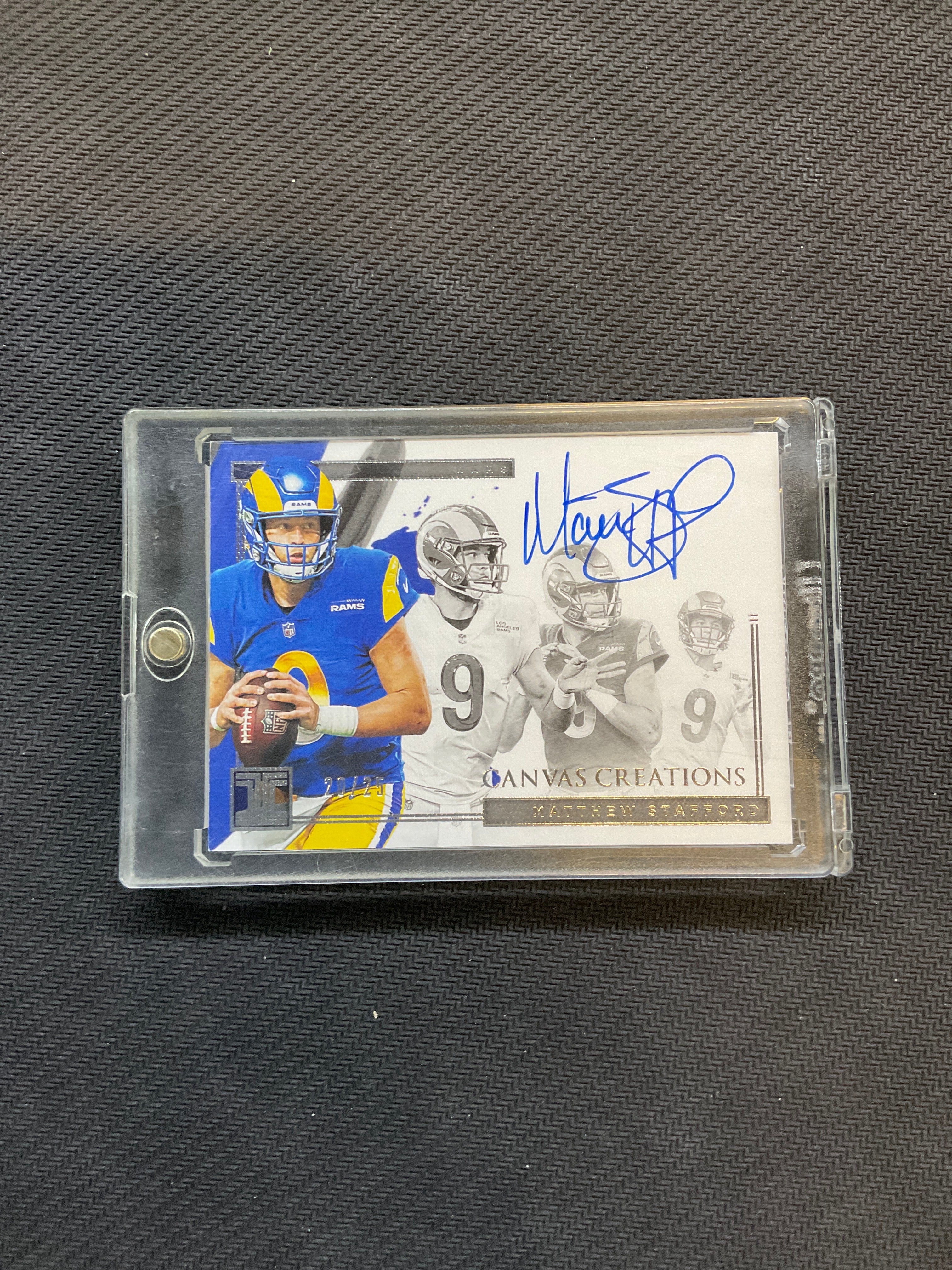 2021 Impeccable Matthew Stafford Canvas Creations Auto /25 Rams