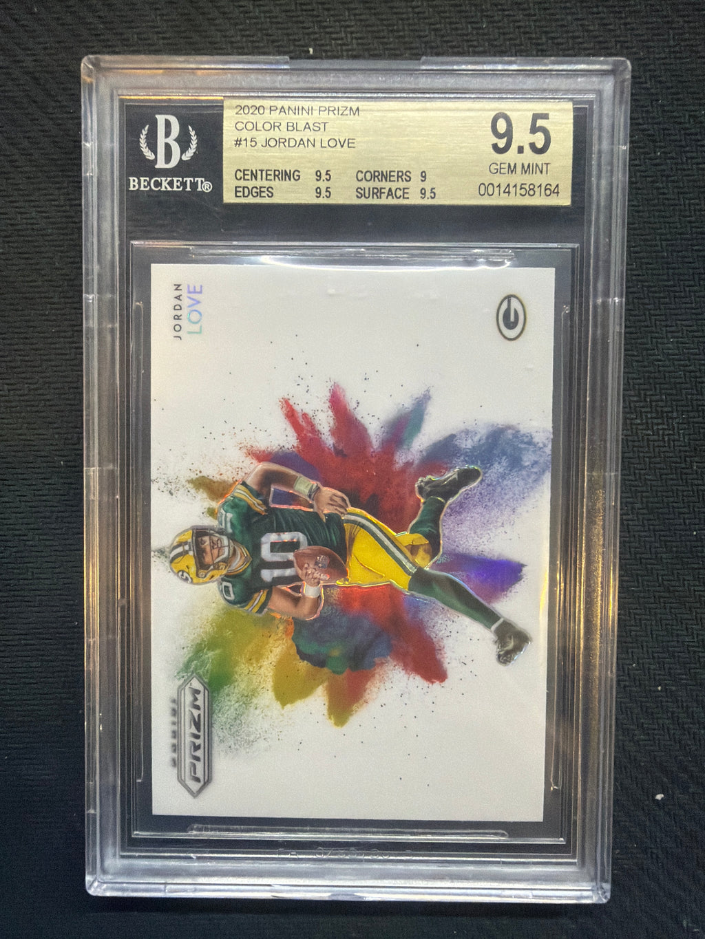 2020 Panini Prizm Jordan Love Rookie Color Blast BGS 9.5 Packers
