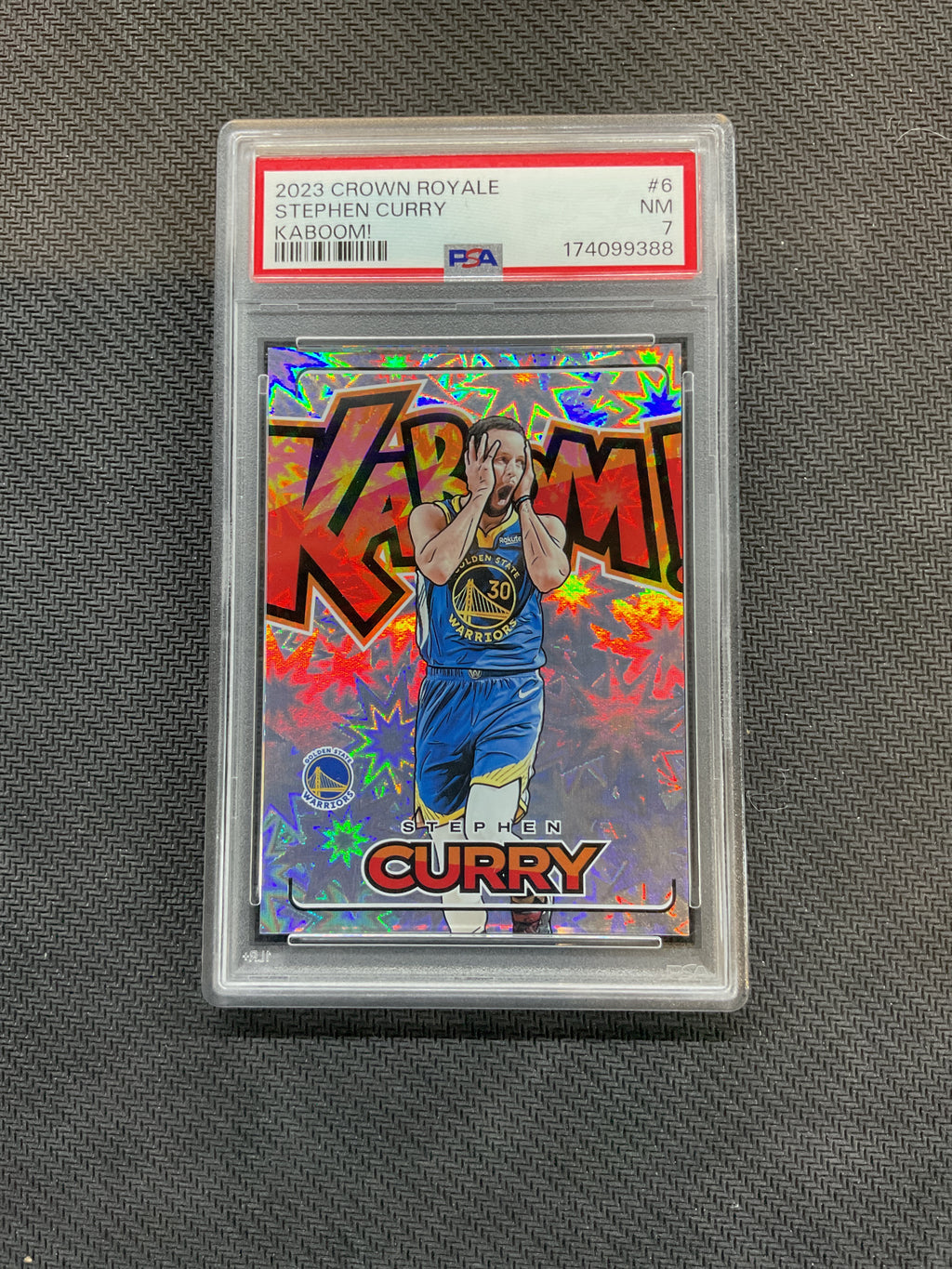 2023 Crown Royale Stephen Curry Kaboom! #6 PSA 7 Warriors