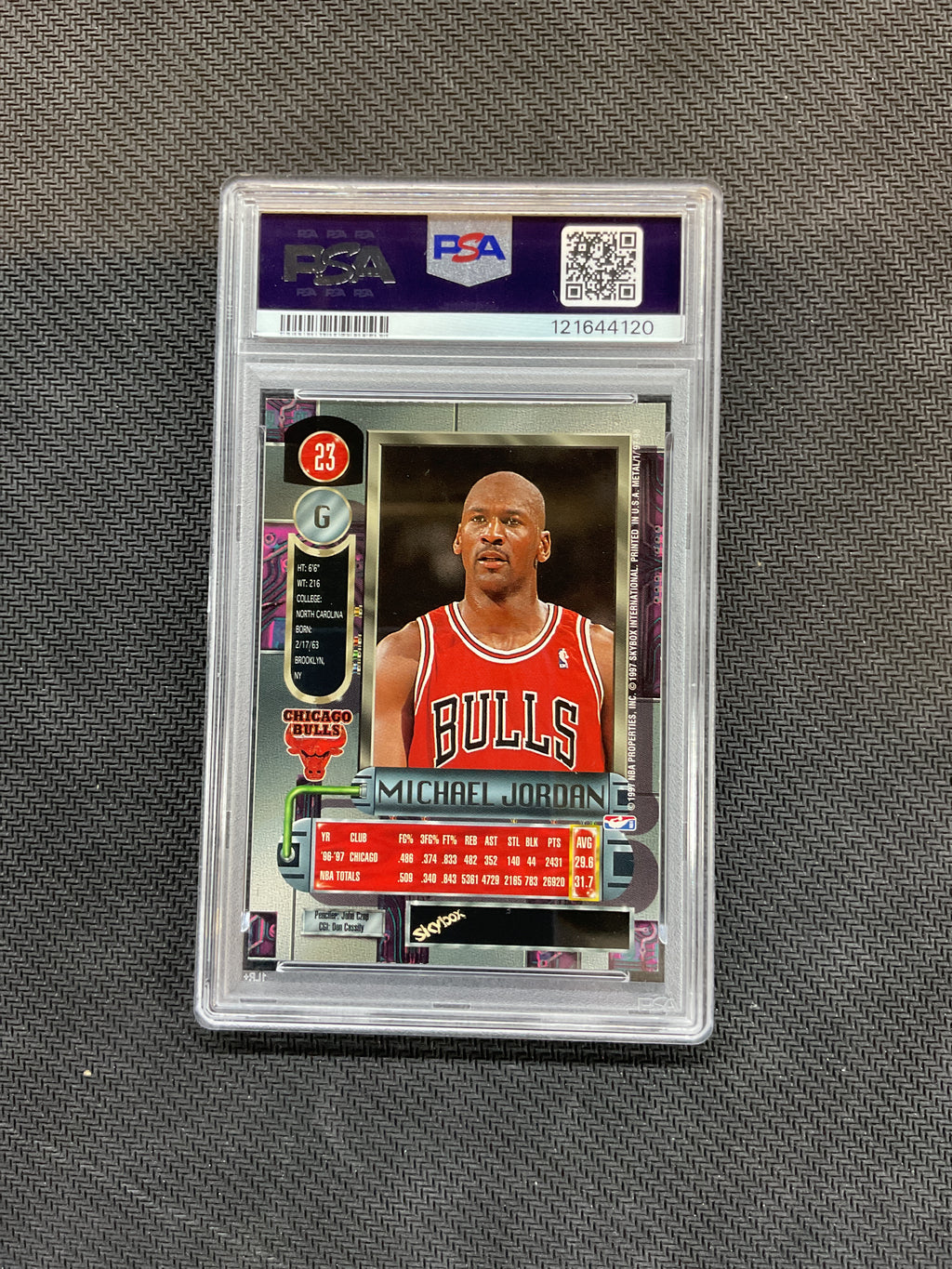 1997 Metal Universe Michael Jordan #23 PSA 7 Bulls