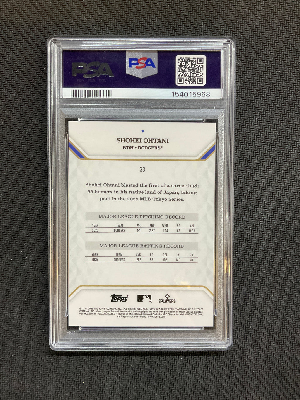 2025 Topps Now Shohei Ohtani Purple Foil /75 PSA 10 968