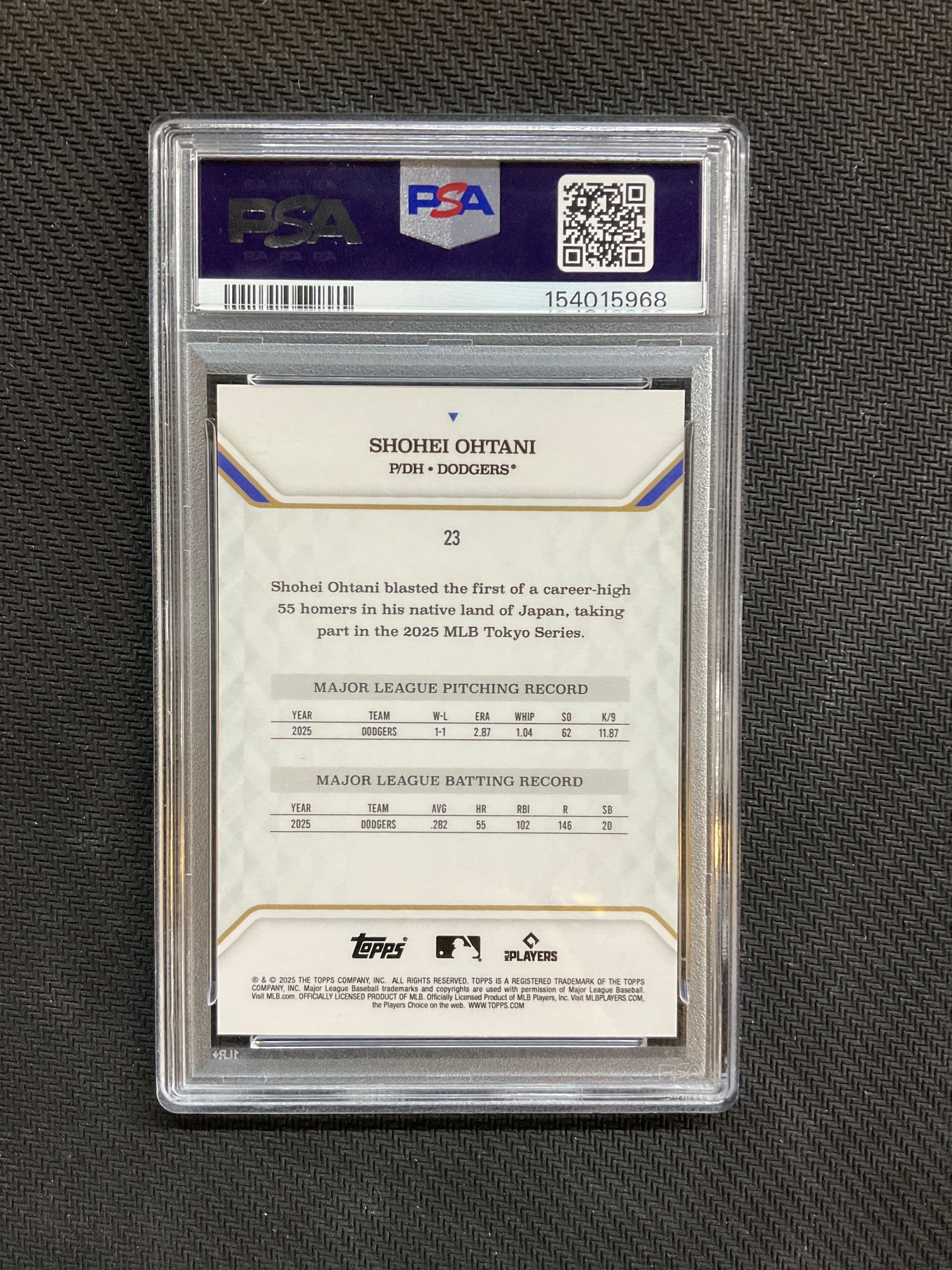2025 Topps Now Shohei Ohtani Purple Foil /75 PSA 10 968