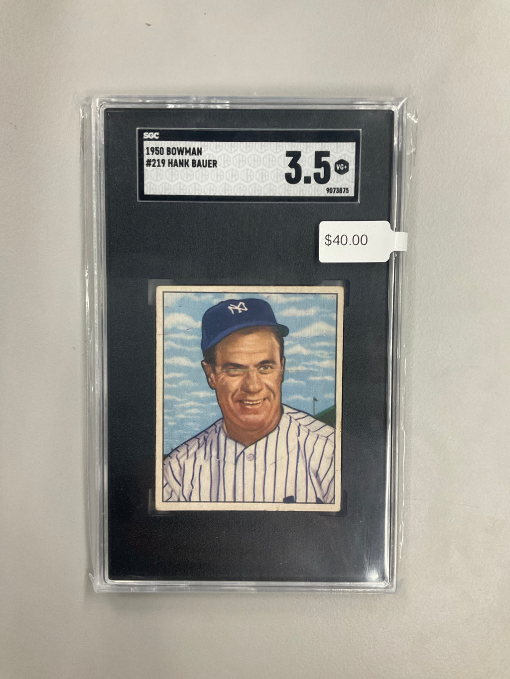1950 Bowman #219 Hank Bauer SGC 3.5 Yankees