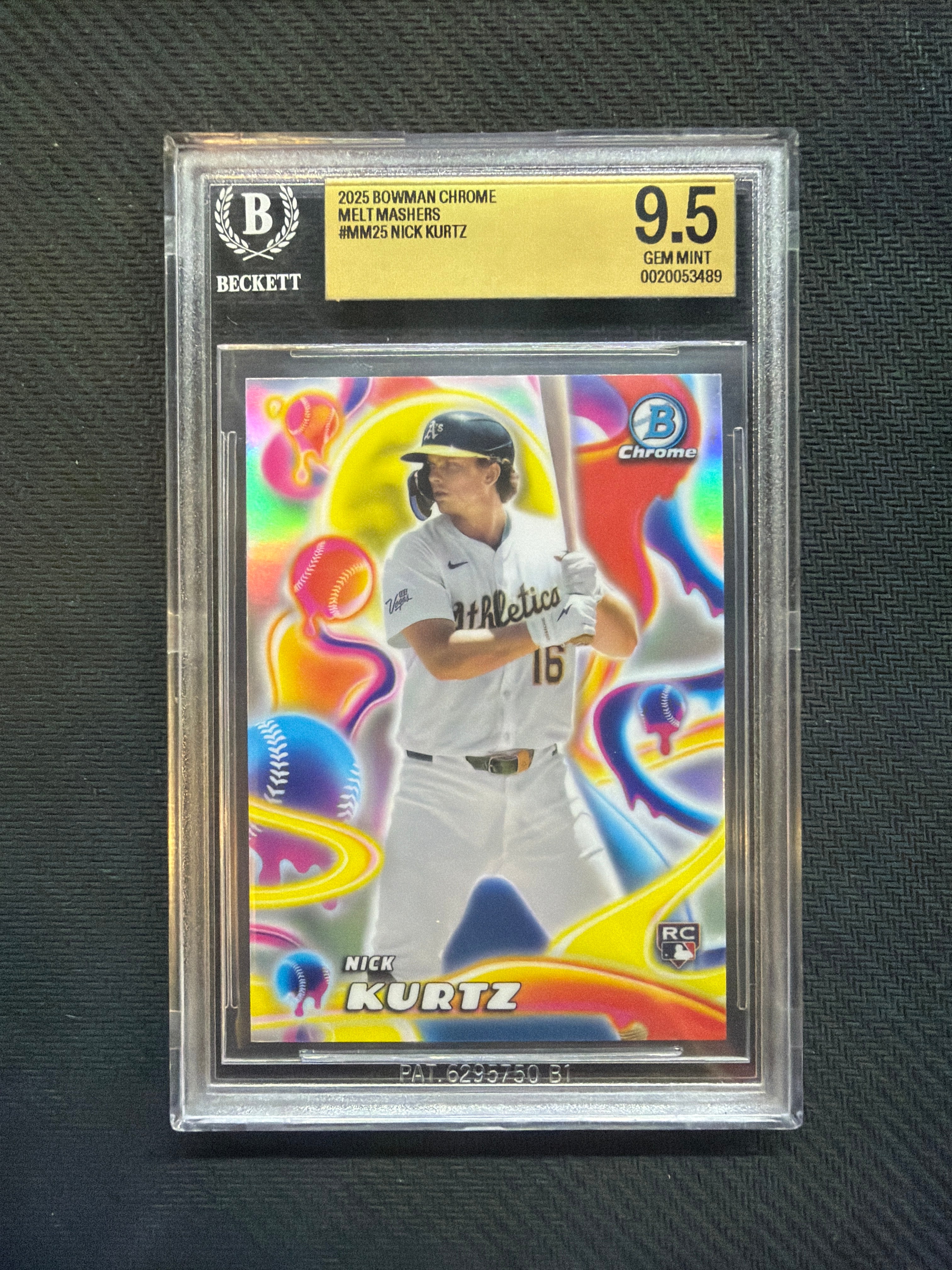 2025 Bowman Chrome Nick Kurtz Rookie Melt Mashers BGS 9.5 A's