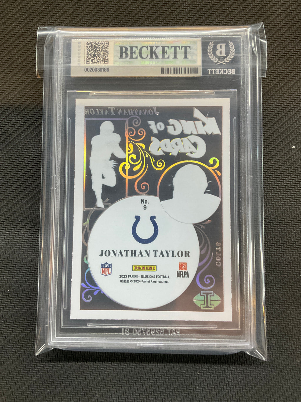 2023 Illusions Jonathan Taylor King Of Cards Orange BGS 9