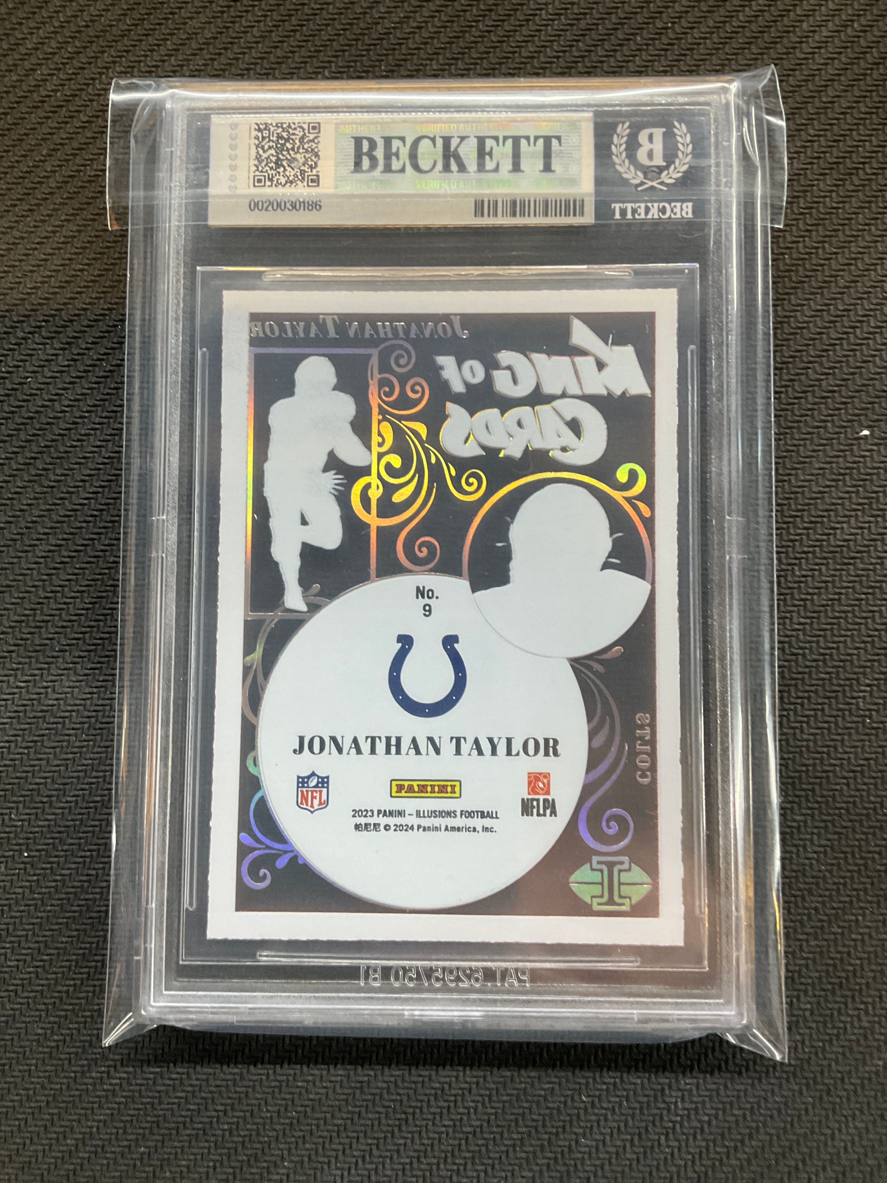 2023 Illusions Jonathan Taylor King Of Cards Orange BGS 9
