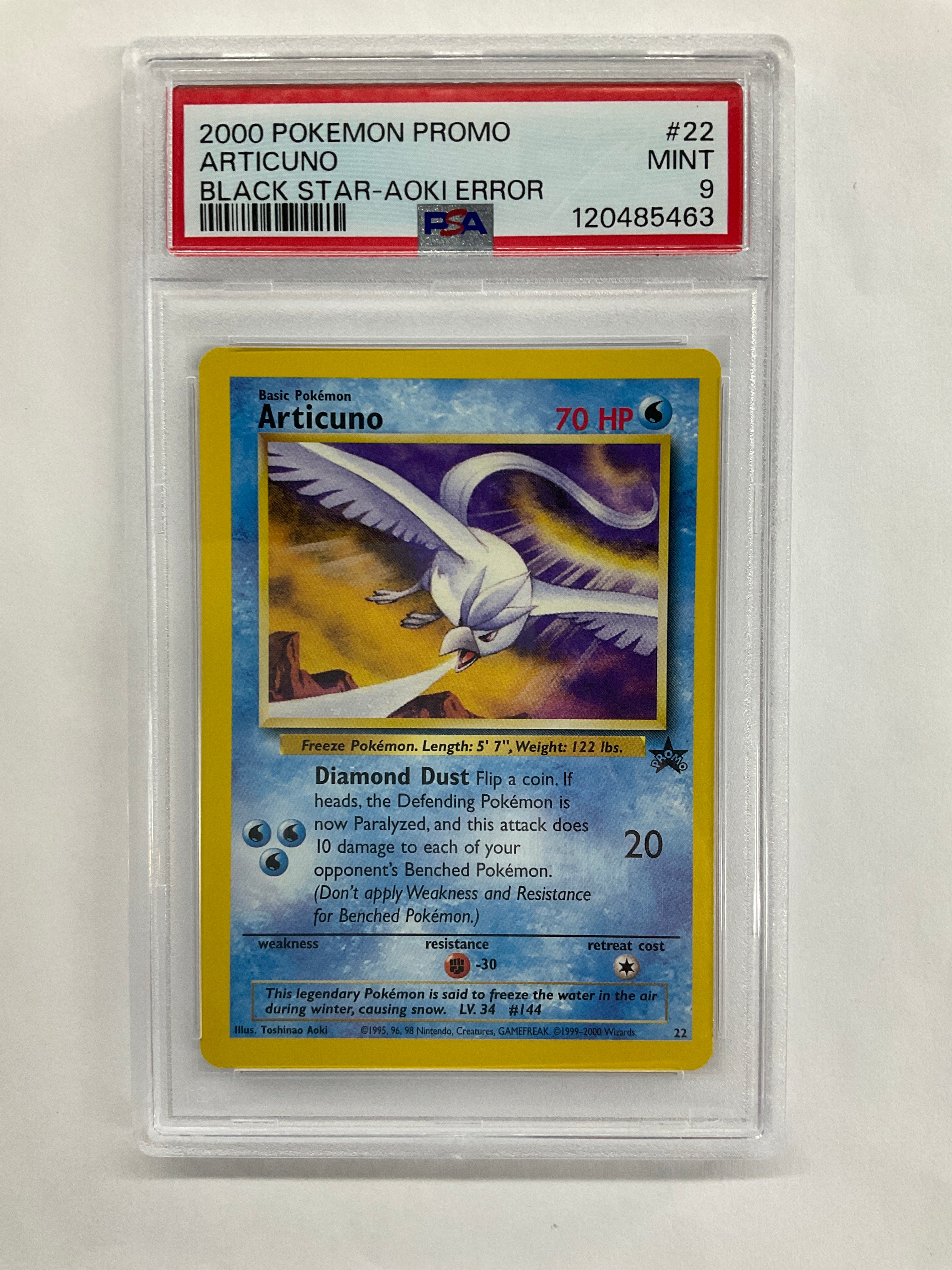 2000 Pokemon Promo Articuno 22 PSA 9