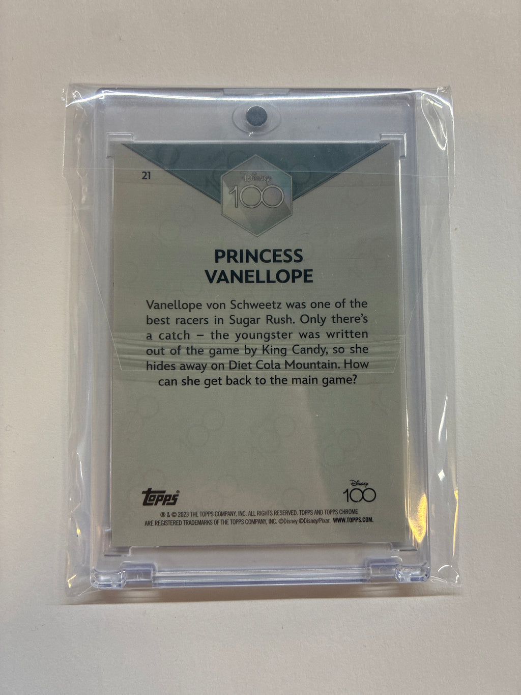 2023 Topps Chrome Disney 100 Princess Vanellope Pink Refractor /399