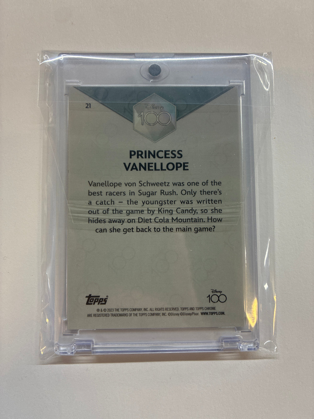 2023 Topps Chrome Disney 100 Princess Vanellope Pink Refractor /399