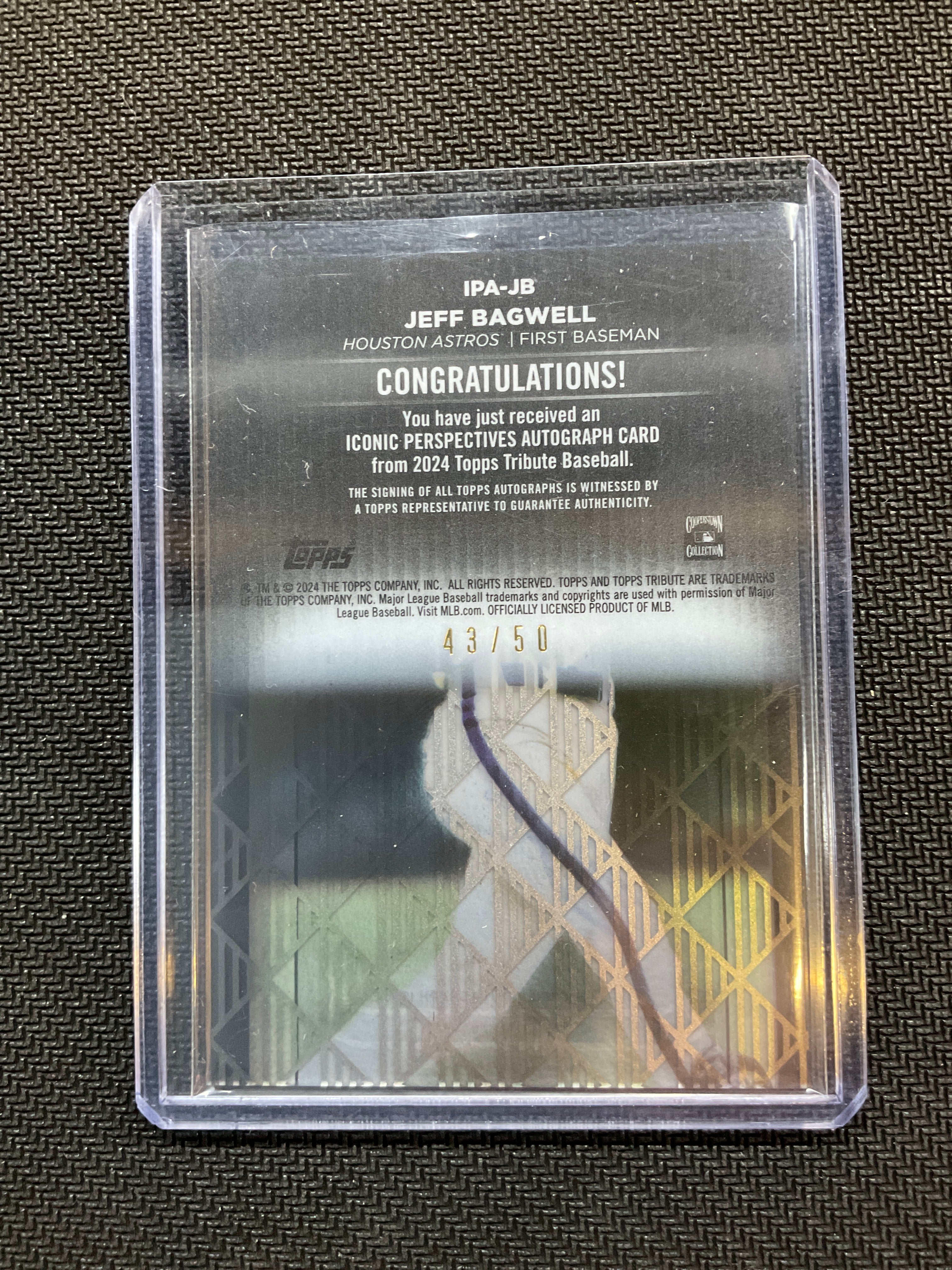 2024 Topps Tribute Jeff Bagwell Iconic Perspectives Auto /50 Astros