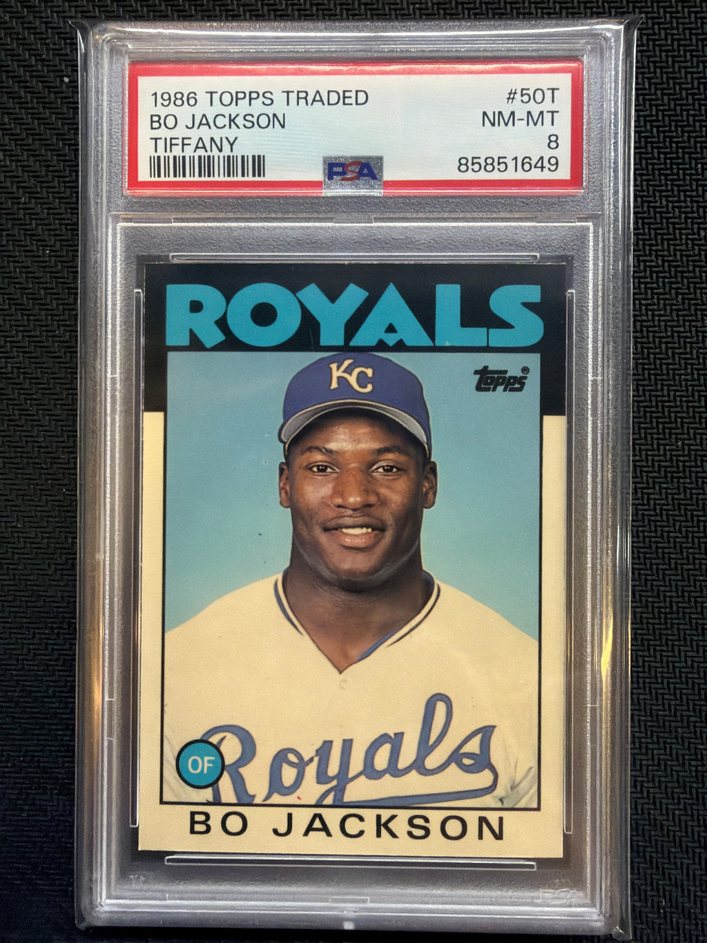 1986 Topps Traded Bo Jackson Tiffany Rookie #50T PSA 8 649