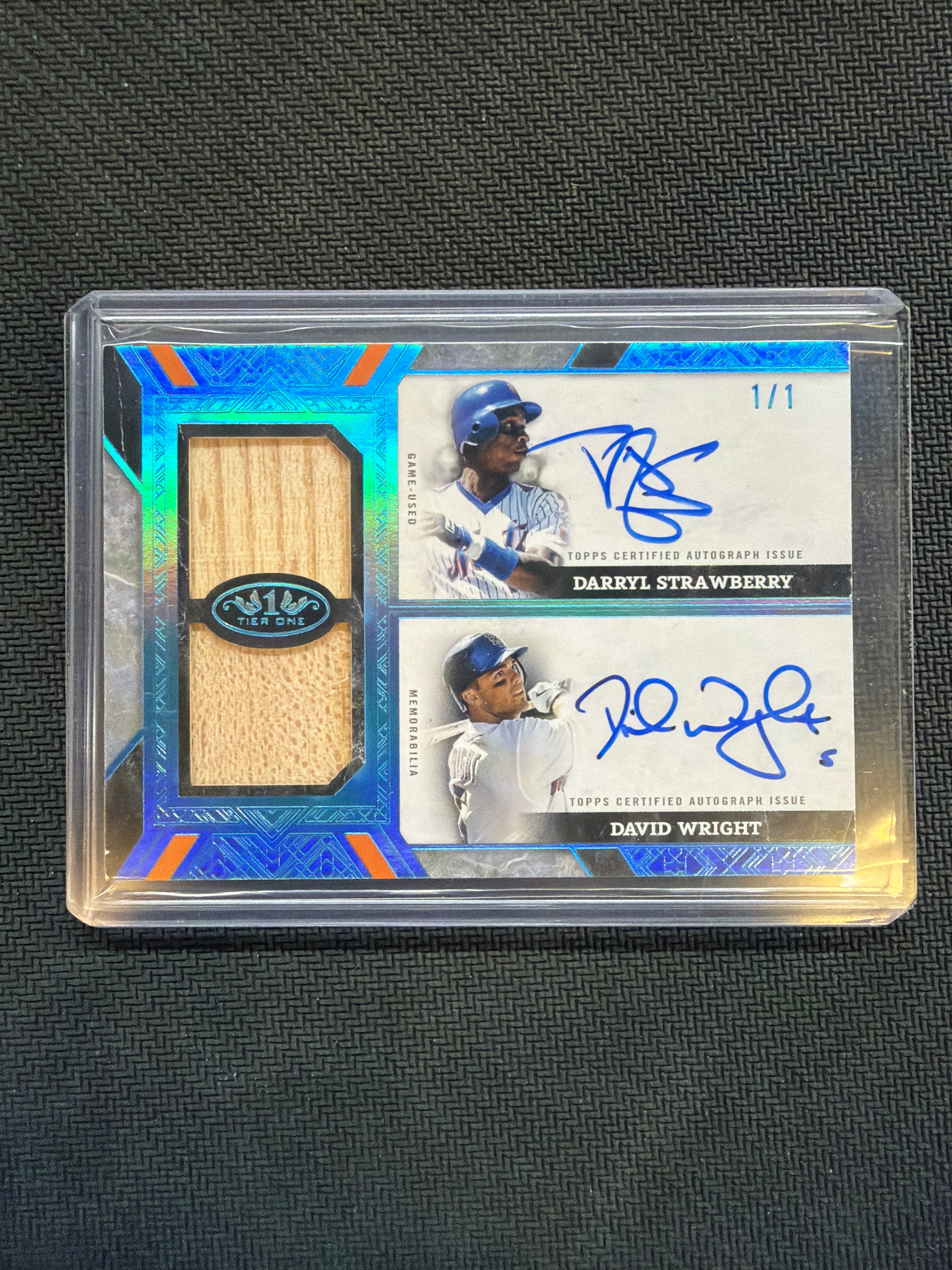 2025 Topps Tier Onre Darryl Strawberry David Wright Dual Patch Auto 1/1 Mets