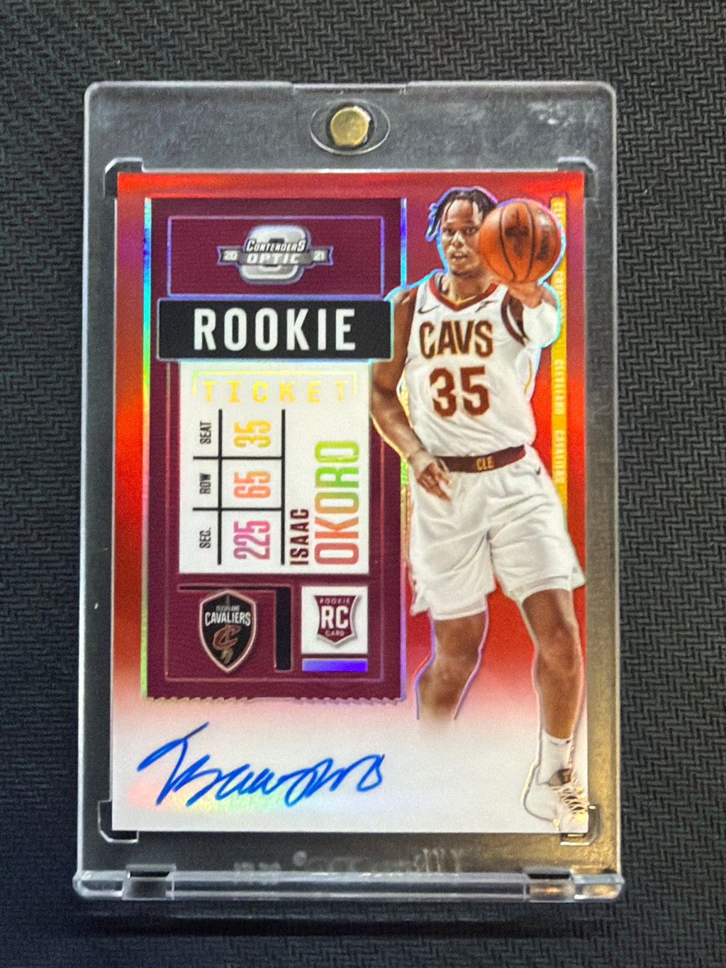 2020-21 Contenders Optic Isaac Okoro Red Auto /149 Auburn