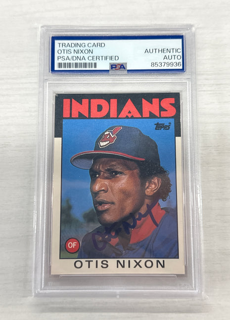 1986 Topps Otis Nixon Auto PSA DNA A