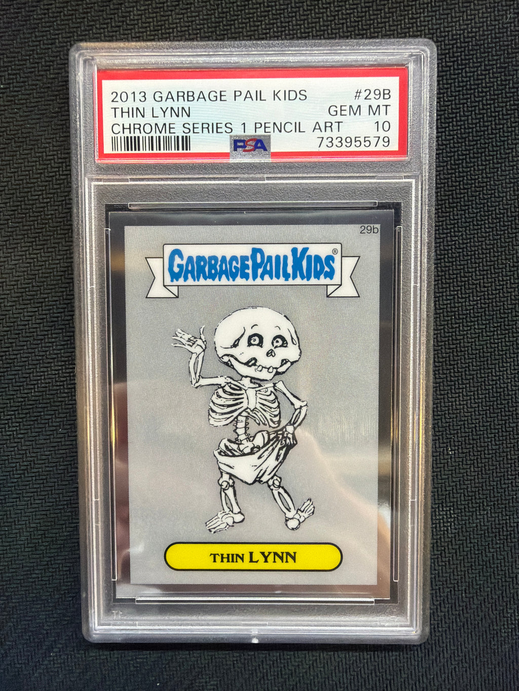2013 Garbage Pail Kids Thin Lynn Chrome Series 1 Pencil Art PSA 10