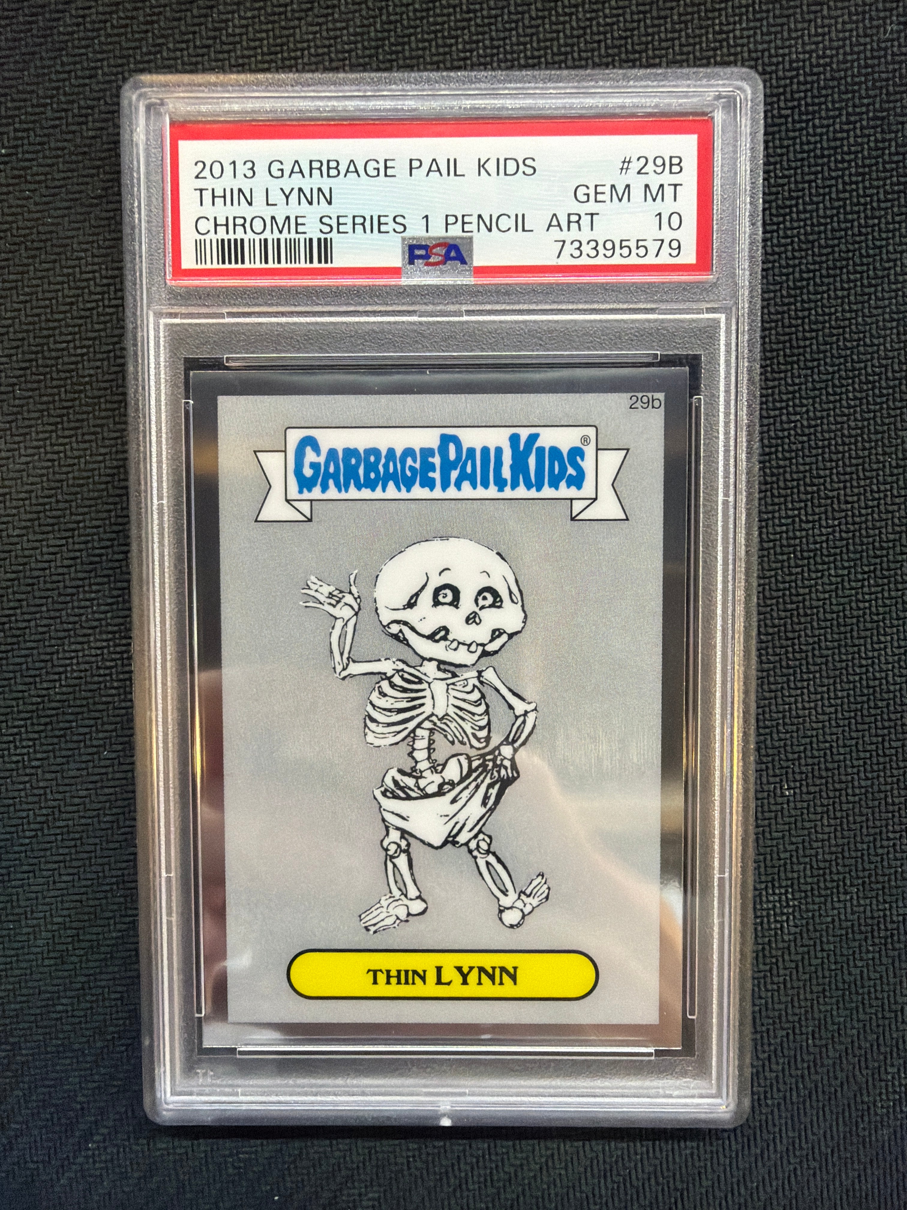 2013 Garbage Pail Kids Thin Lynn Chrome Series 1 Pencil Art PSA 10