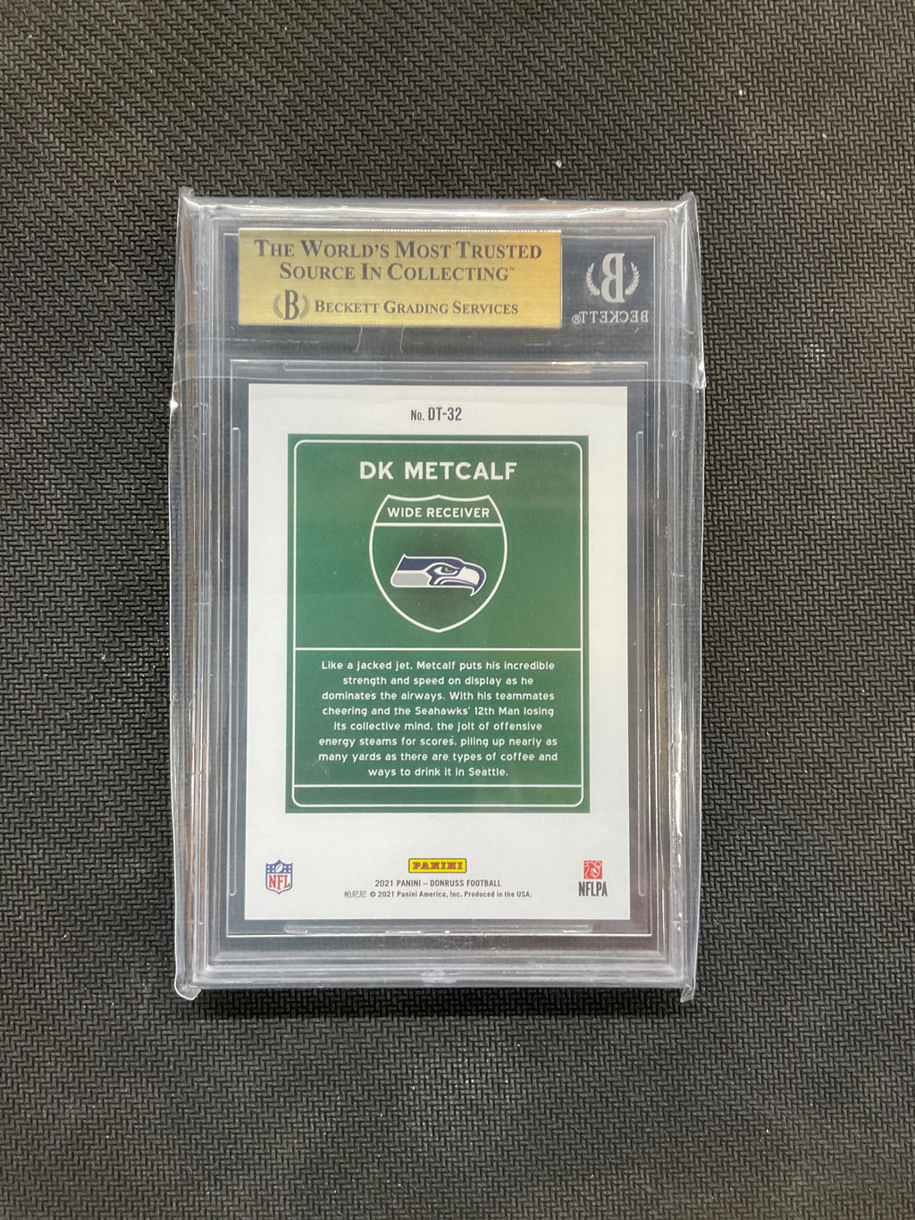 2021 Donruss D.K. Metcalf Downtown! BGS 9.5