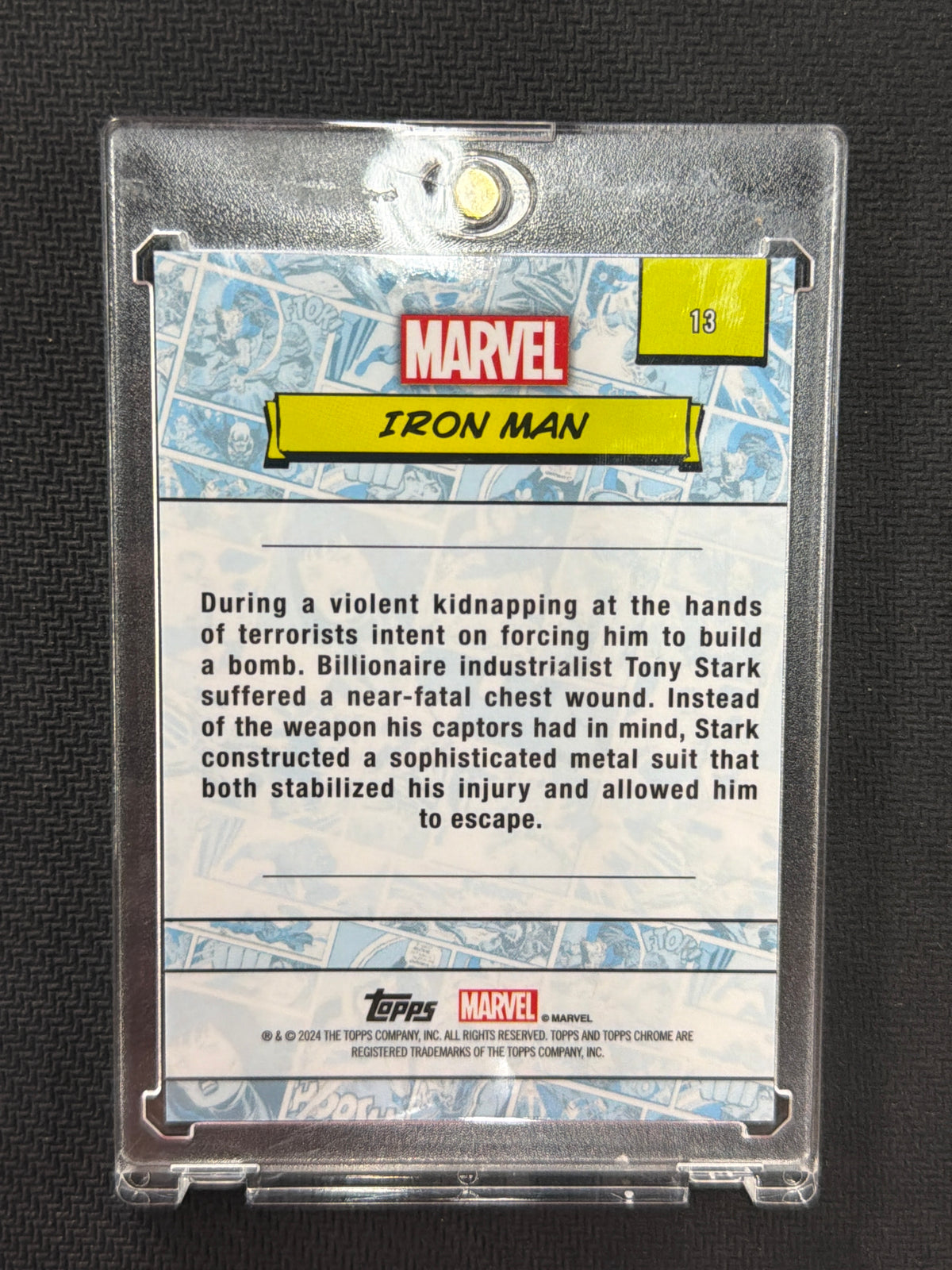 2024 Topps Chrome Marvel Sapphire Iron Man #13