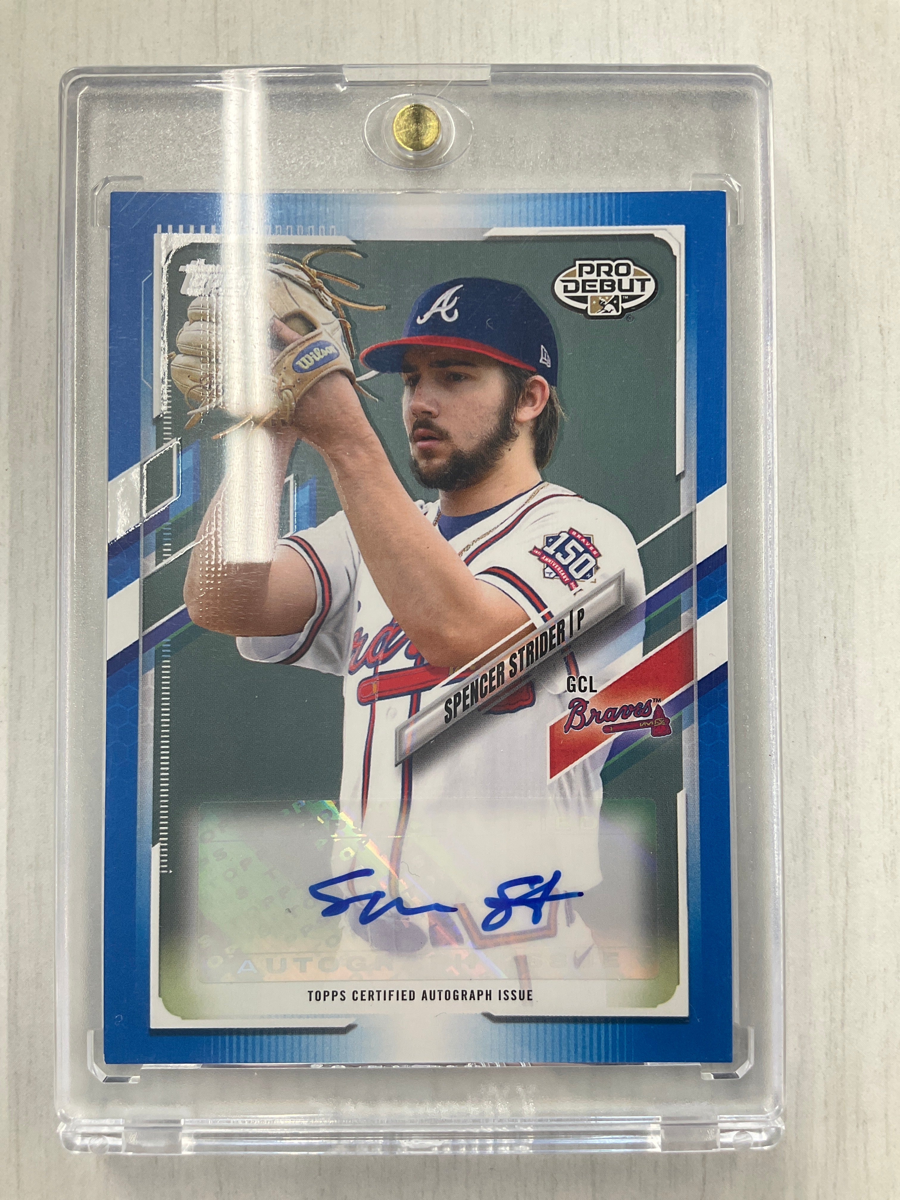 2021 Topps Pro Debut Spencer Strider Blue Auto /150 Braves