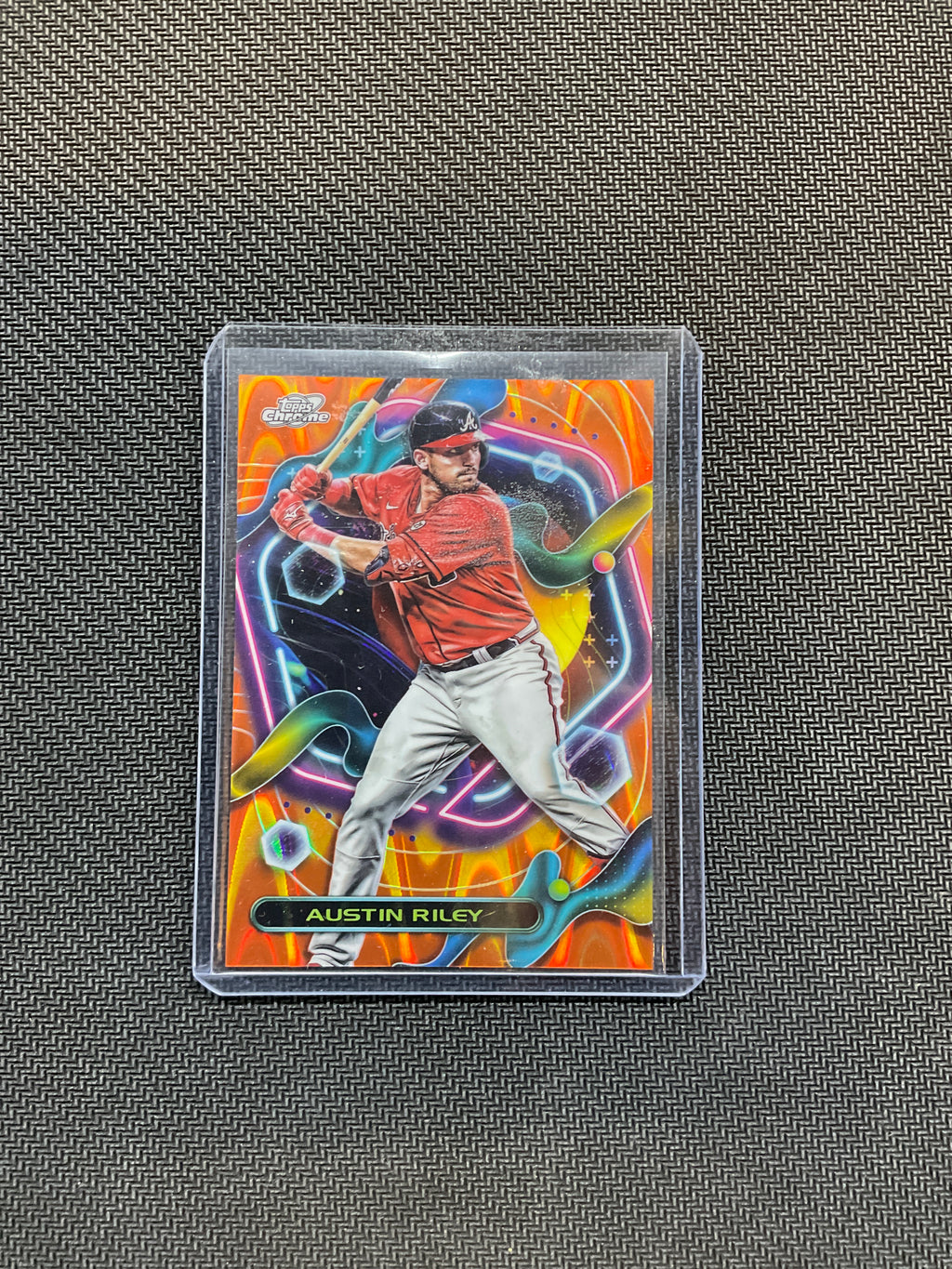 2023 Topps Chrome Cosmic Austin Riley Orange Wave /25 Braves