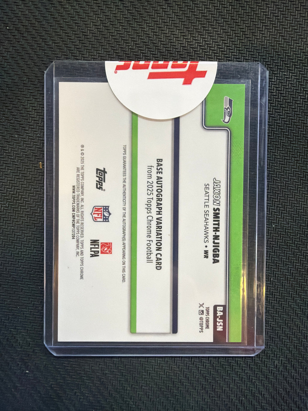 2025 Topps Chrome Jaxon Smith Njigba Gold Lava Auto /50 Seahawks