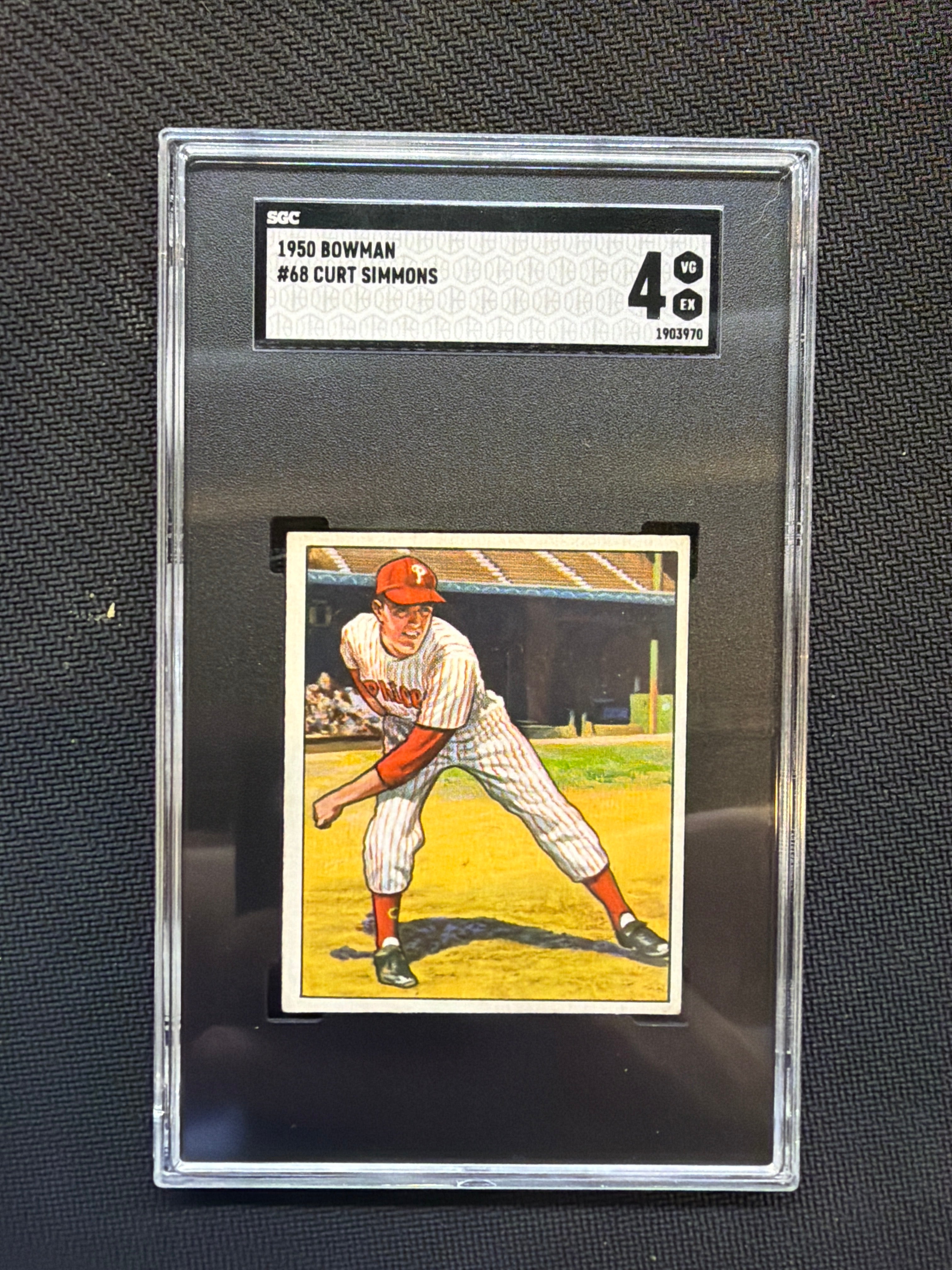 1950 Bowman #68 Curt Simmons SGC 4