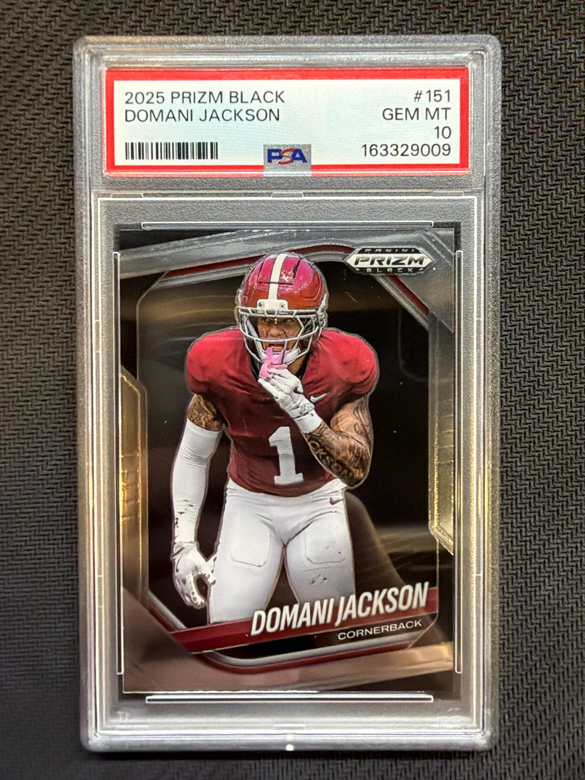 2025 Prizm Black Domani Jackson #151 PSA 10 Alabama 009