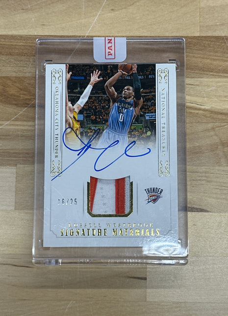 2015 National Treasures Russell Westbook Patch Auto /25 Thunder