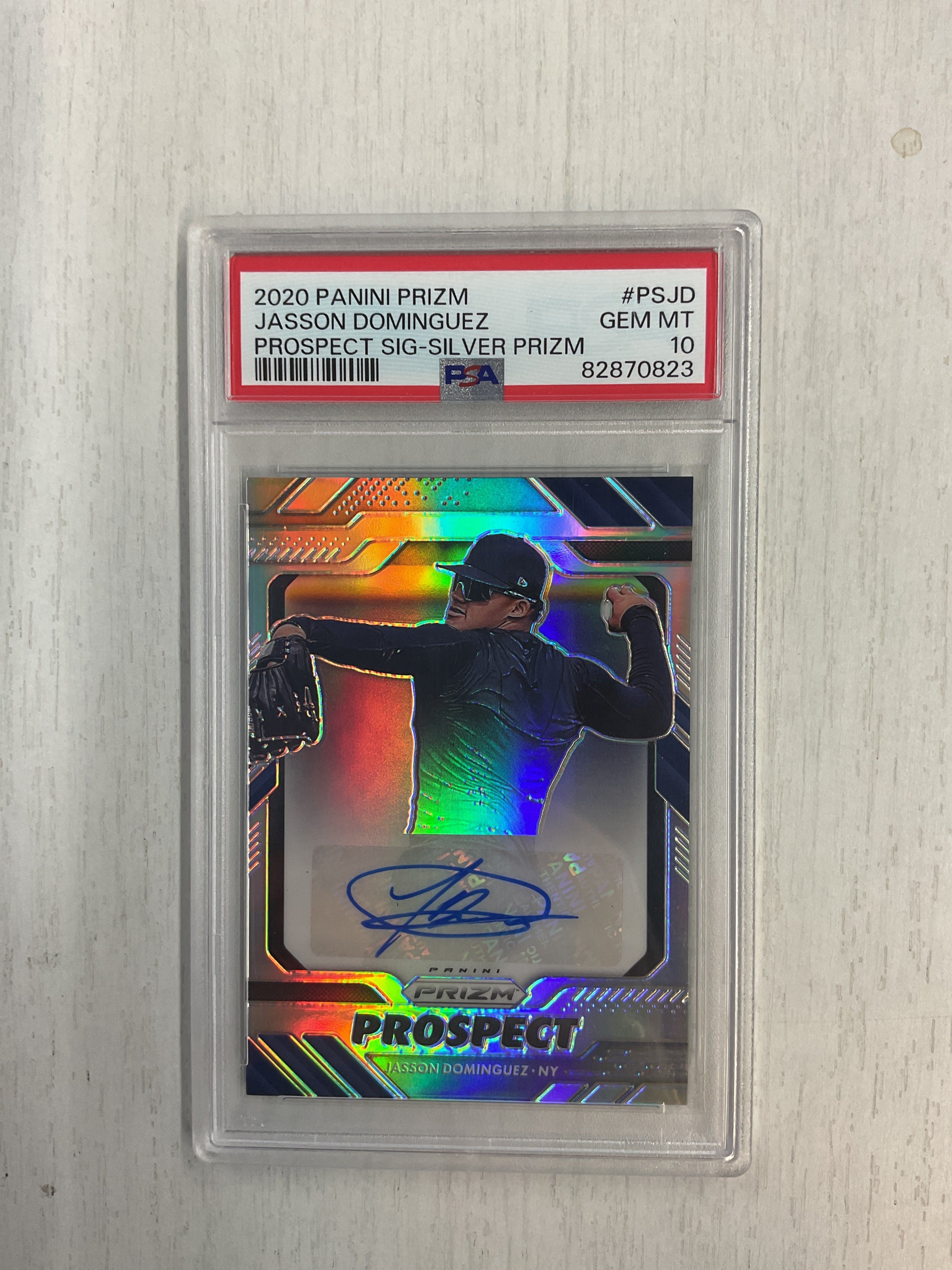 2020 Prizm Jasson Dominguez Prospect Auto Silver PSA 10