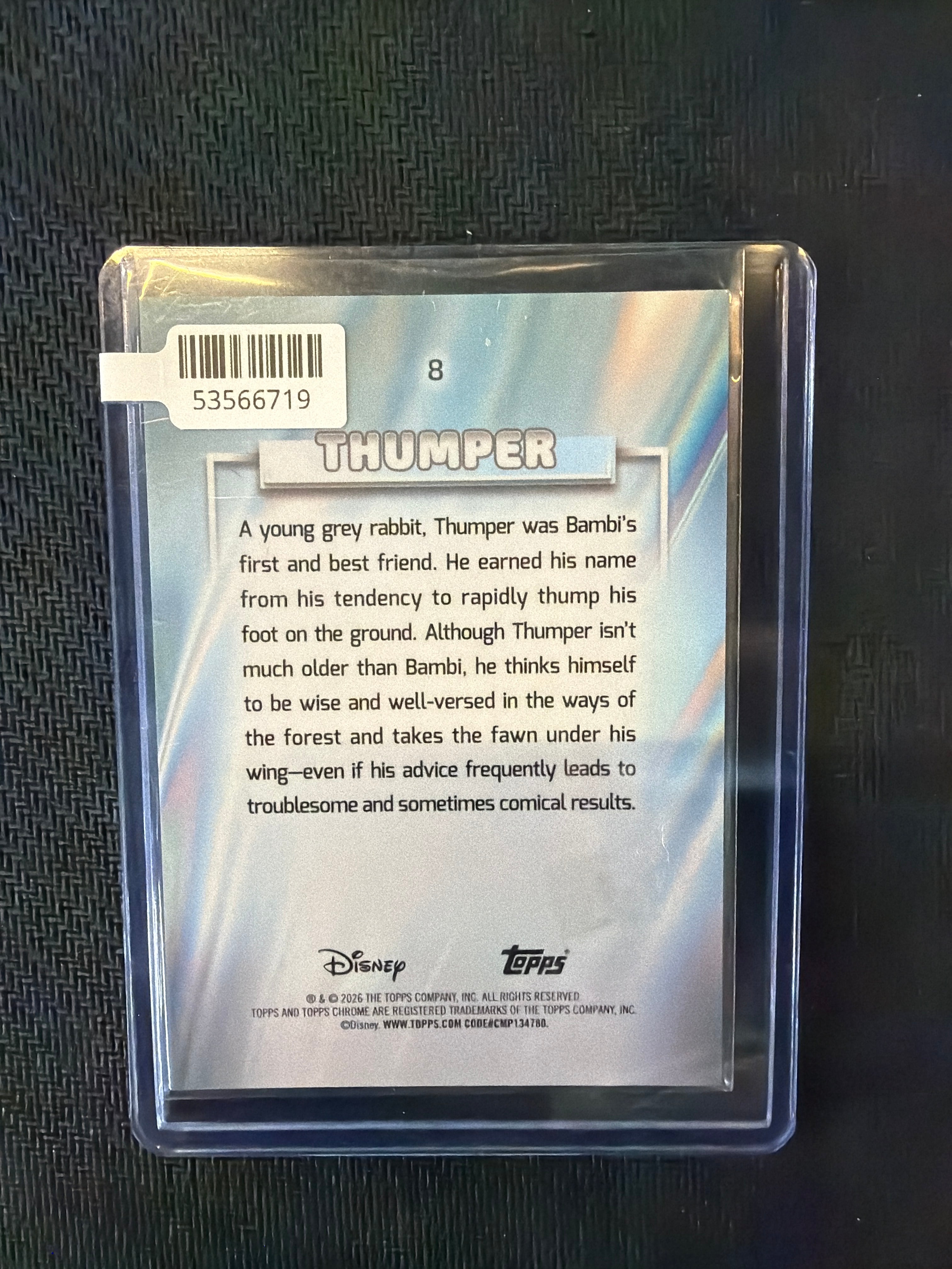 2026 Disney Chrome Sapphire Thumper Orange /25