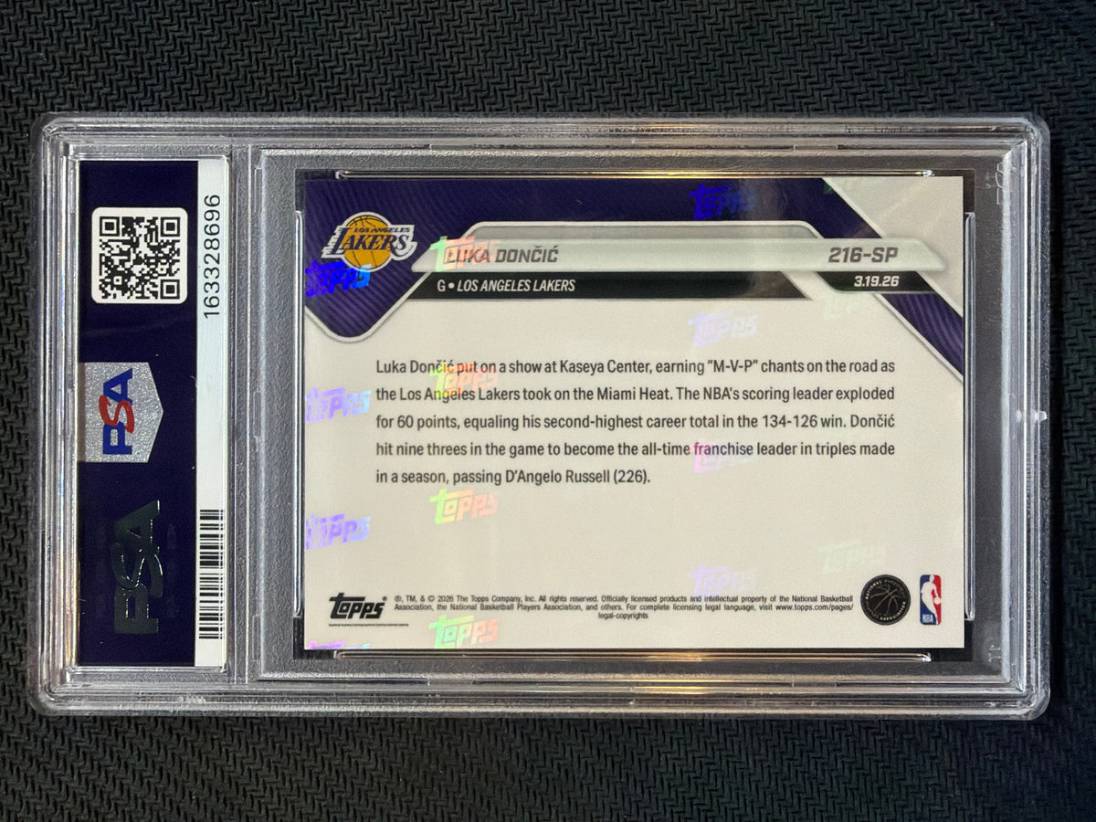 2025 Topps Now Luka Doncic #216SP PSA 9 Lakers
