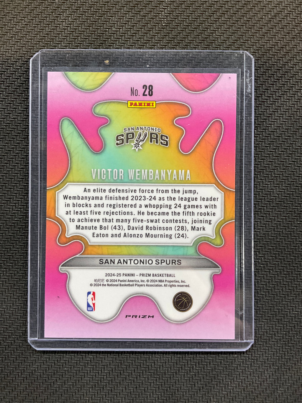 2024-25 Panini Prizm Victor Wembanyama Groovy Spurs