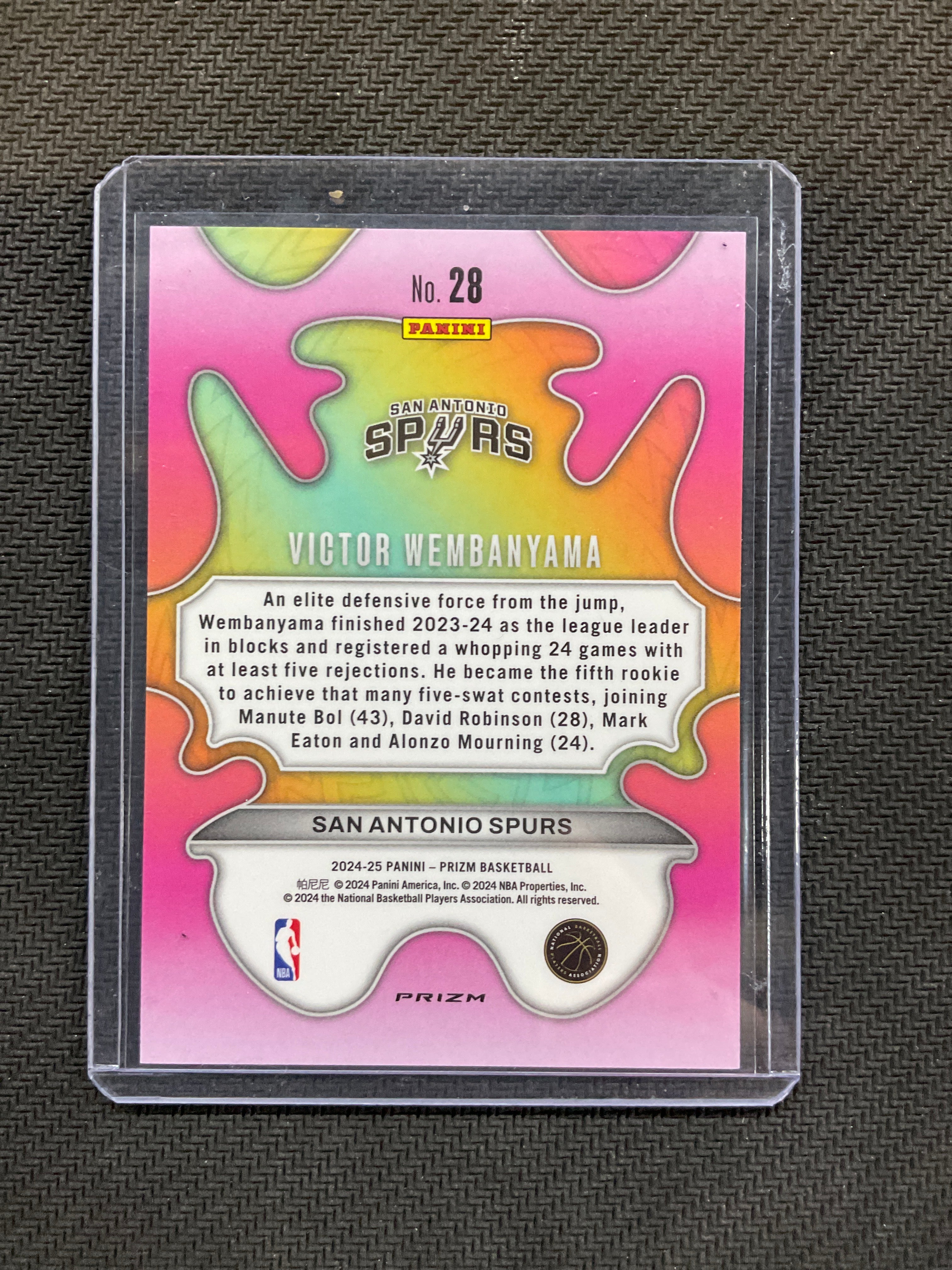 2024-25 Panini Prizm Victor Wembanyama Groovy Spurs