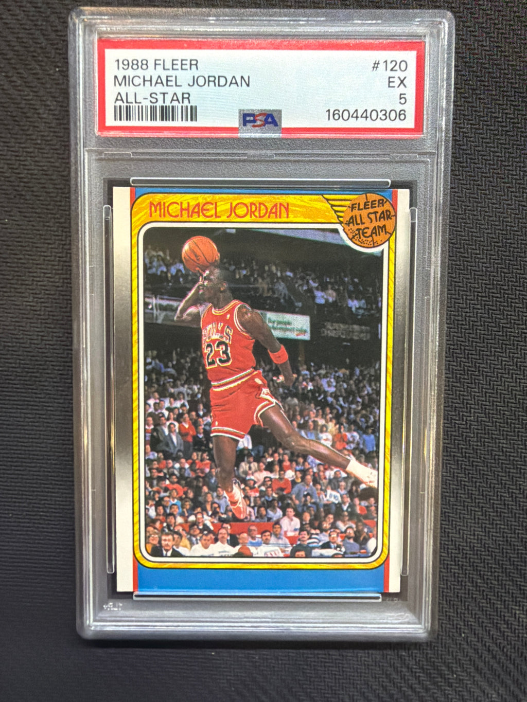 1988 Fleer Michael Jordan All-Star #120 PSA 5 Bulls 306