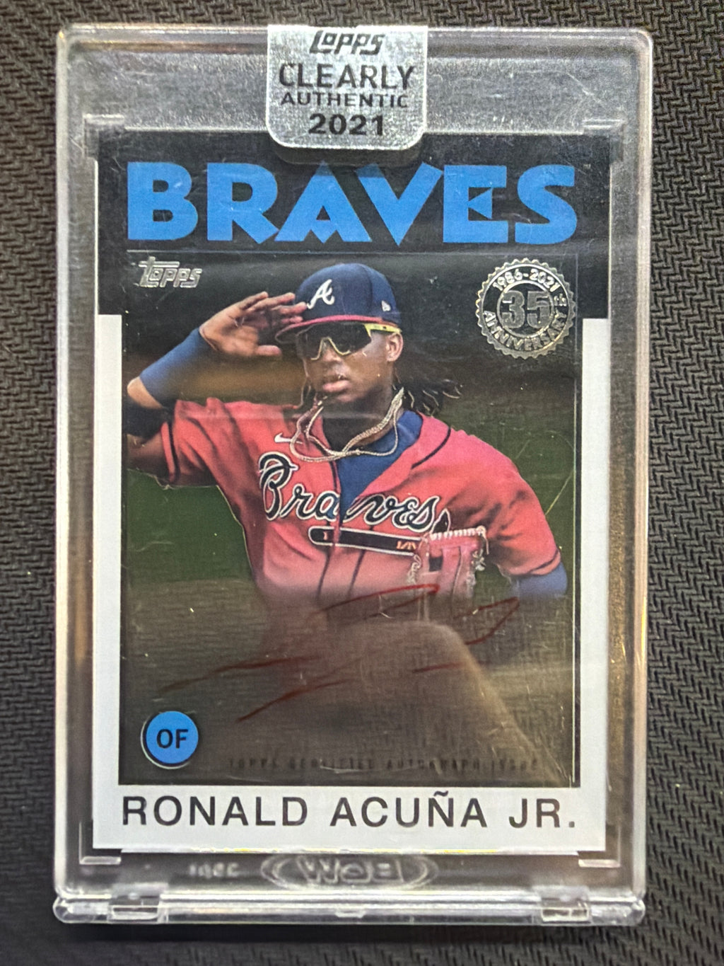 2021 Topps Clearly Authentic Ronald Acuna Jr Auto Braves