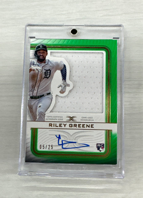 2023 Definitive Riley Greene Green Patch Auto /25