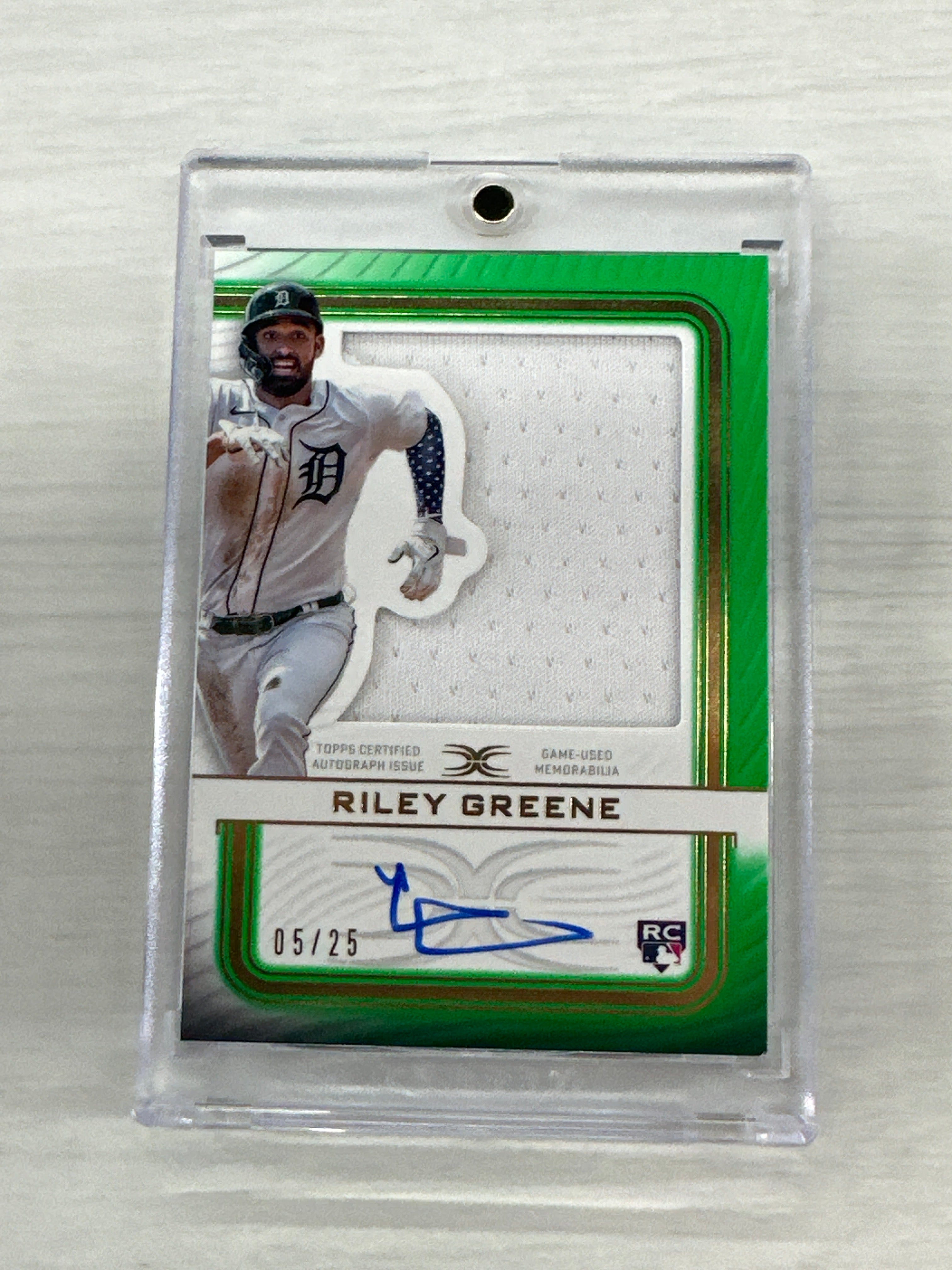 2023 Definitive Riley Greene Green Patch Auto /25