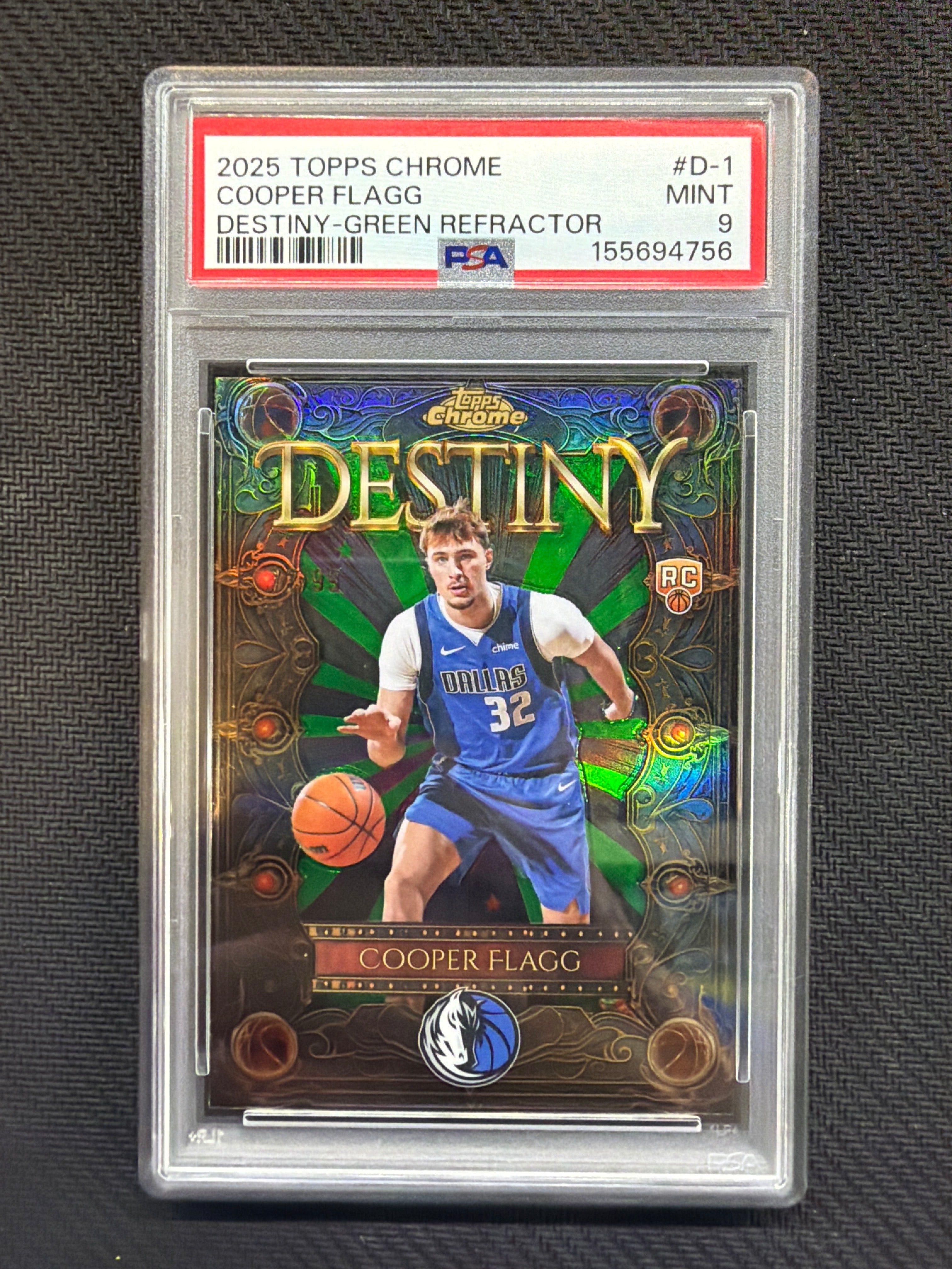 2025-26 Topps Chrome Cooper FLagg Destiny Green /99 PSA 9 756