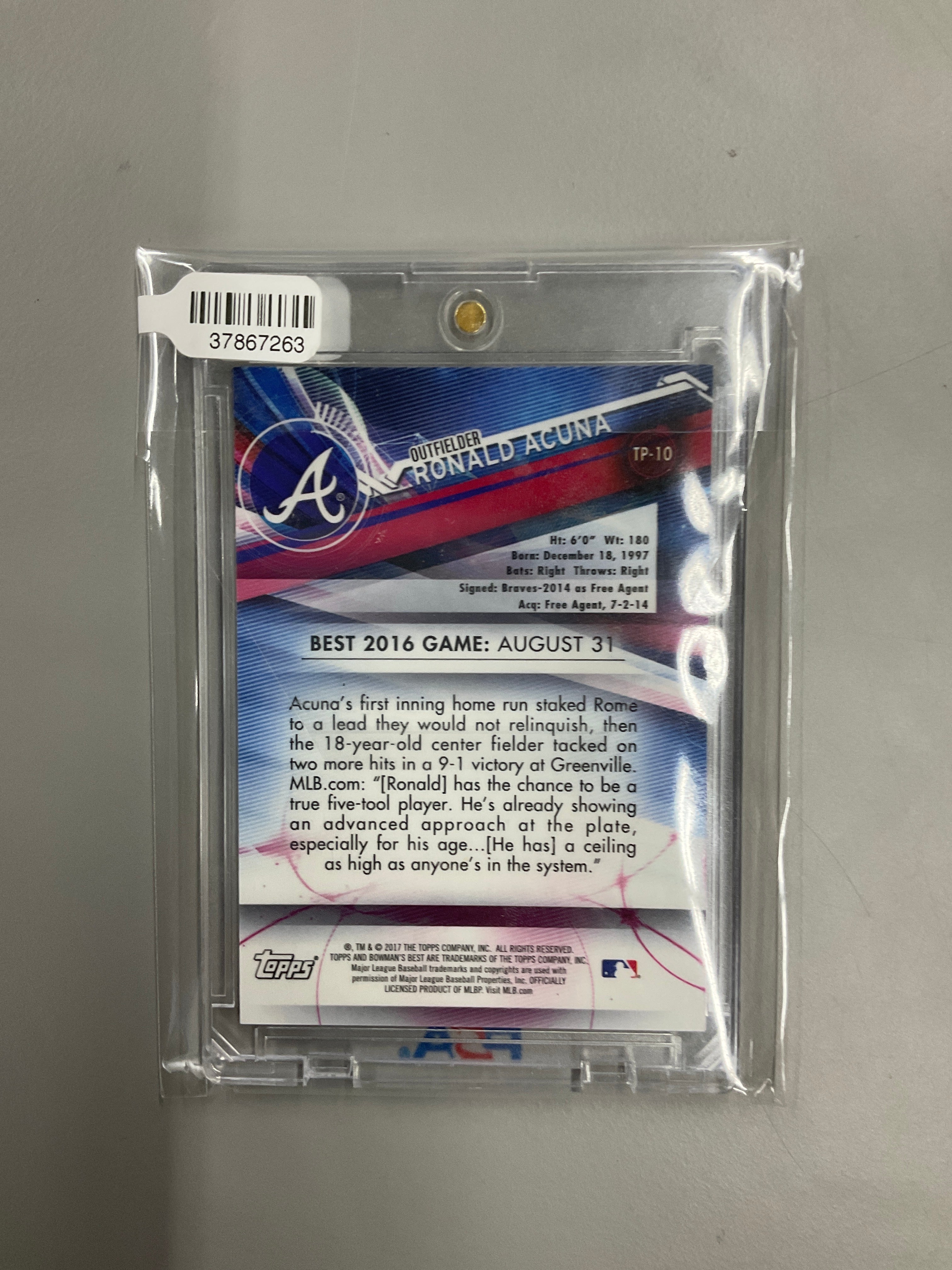 2017 Bowman's Best Ronald Acuna Jr. Rookie Blue /150 Braves