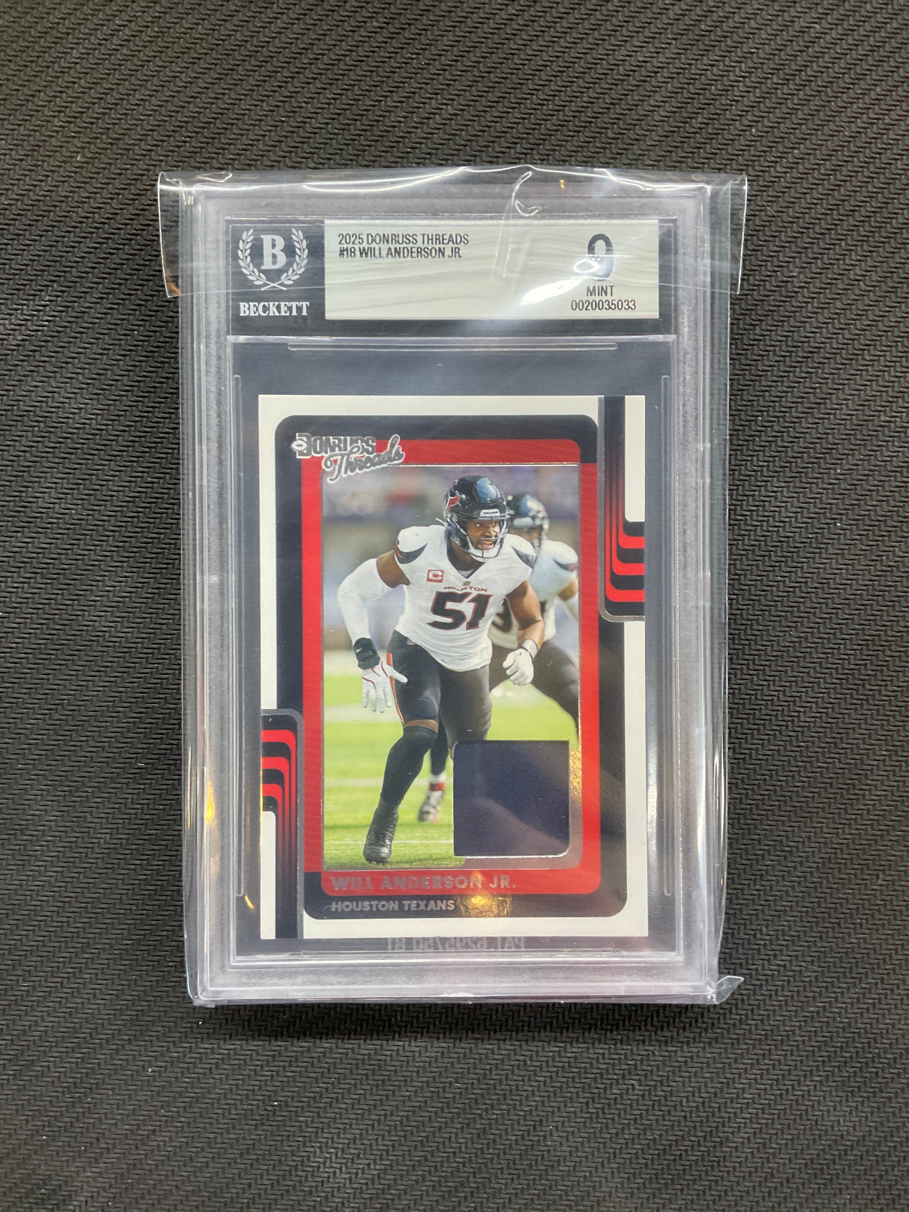 2025 Donruss Threads Will Anderson BGS 9