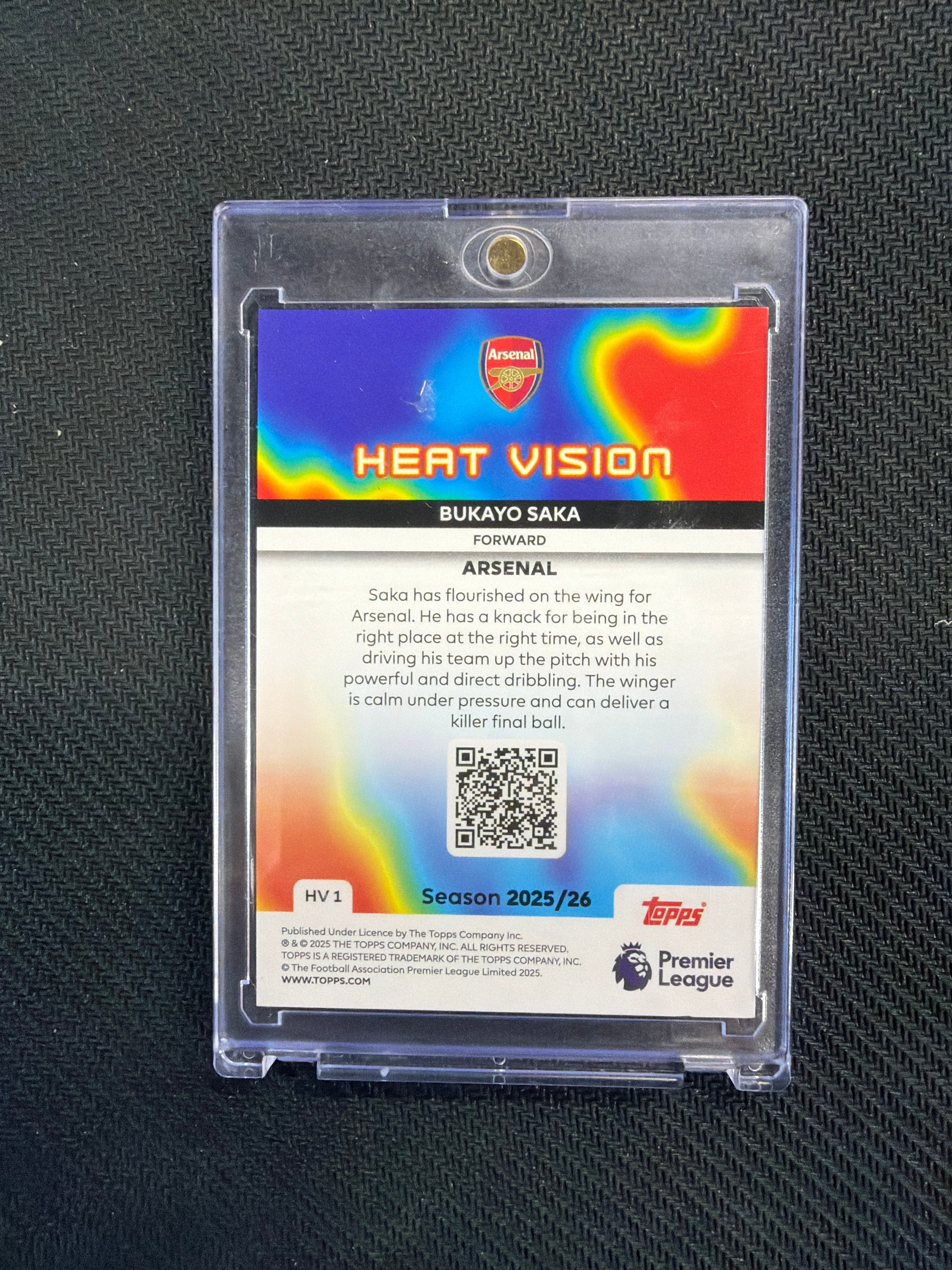 2025 Topps Premier League Bukayo Saka Heat Vision