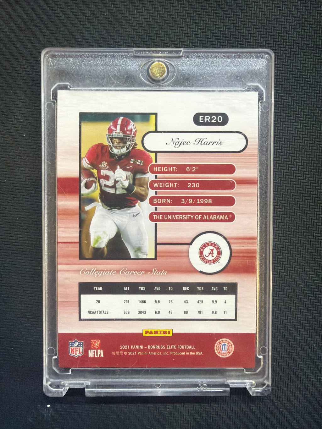 2021 Donruss Elite Najee Harris Rookie /10 Alabama