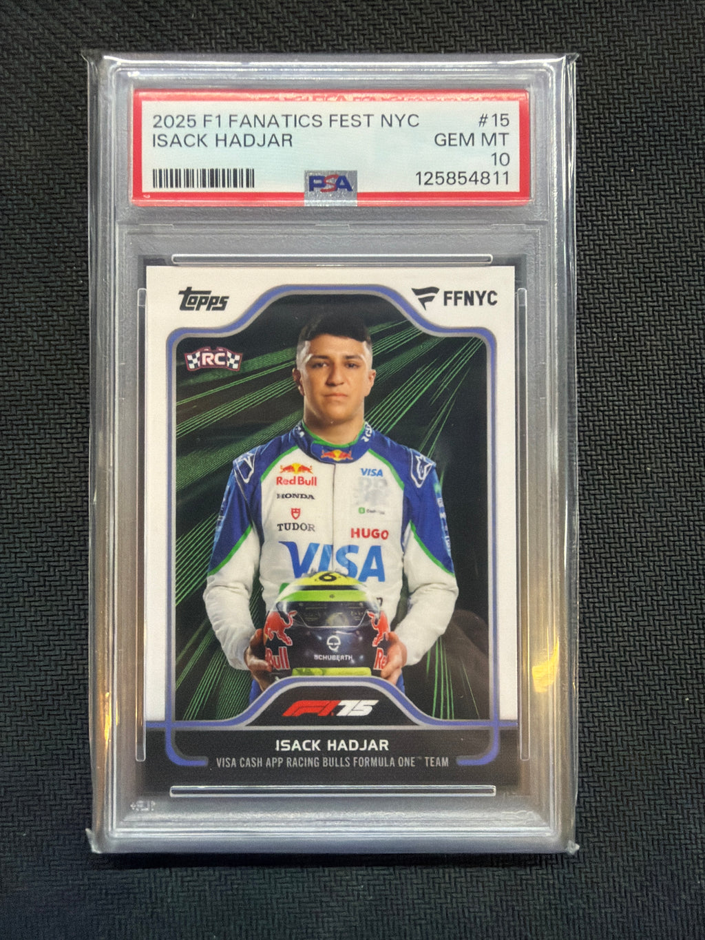 2025 Topps F1 Fanatics Fest Isack Hadjar #15 Rookie PSA 10
