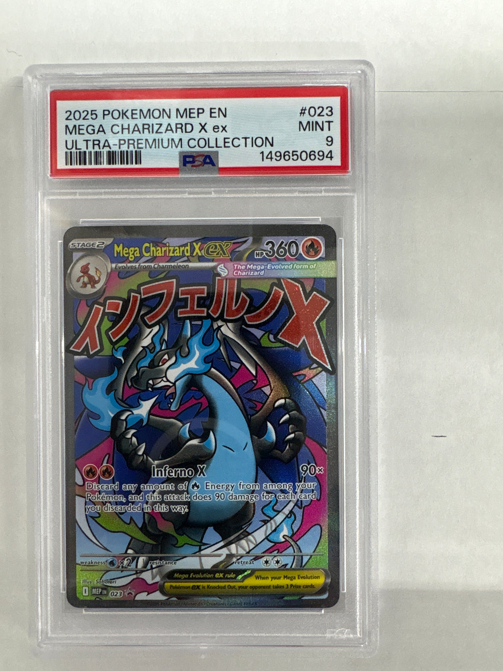 2025 Pokemon Promo Mega Charizard X ex 023 PSA 9