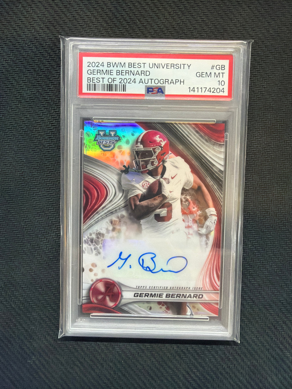 2024 Bowman's Best Germie Bernard Auto Refractor PSA 10 204
