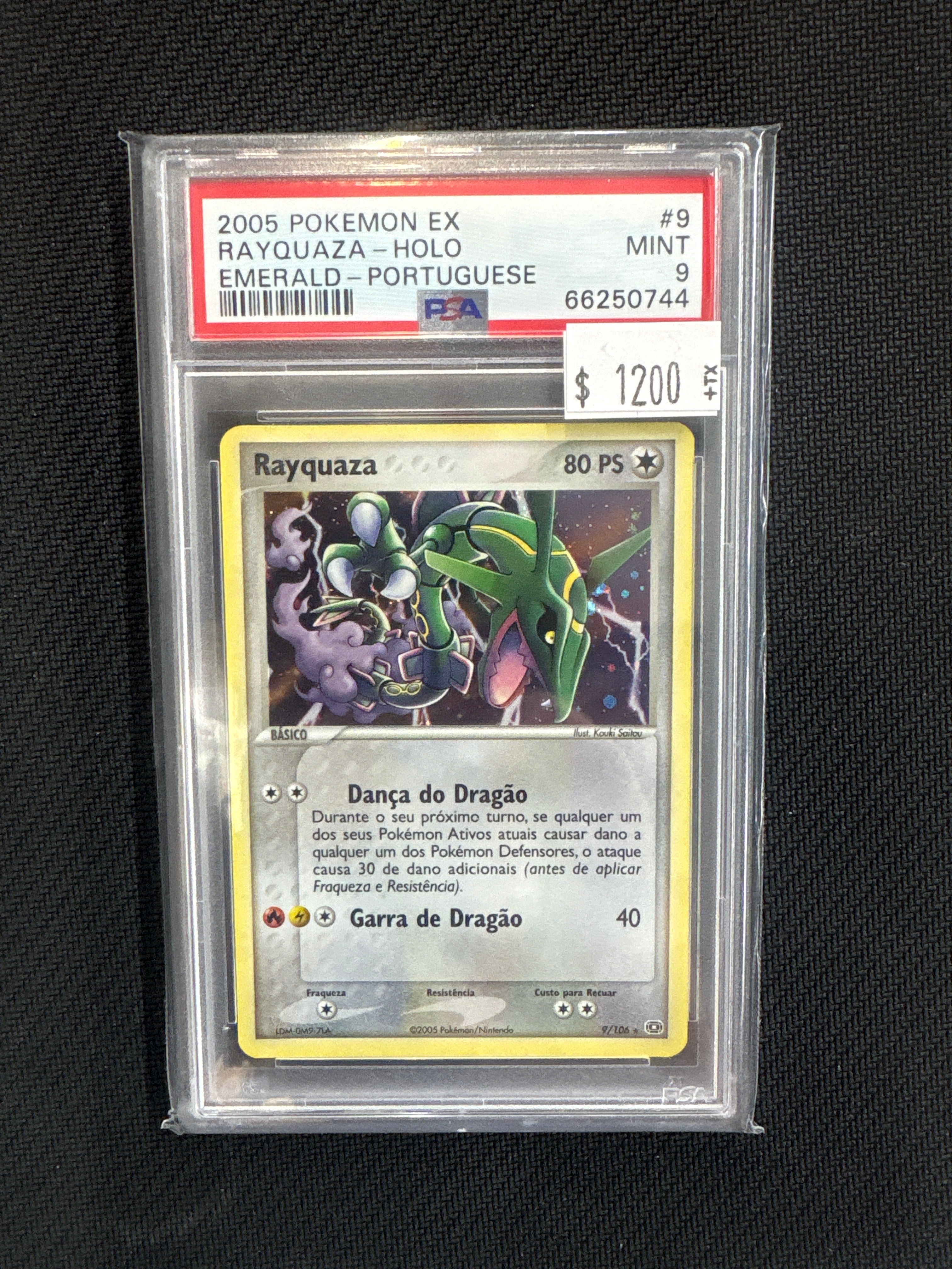 2005 Rayquaza Holo Portuguese PSA 9
