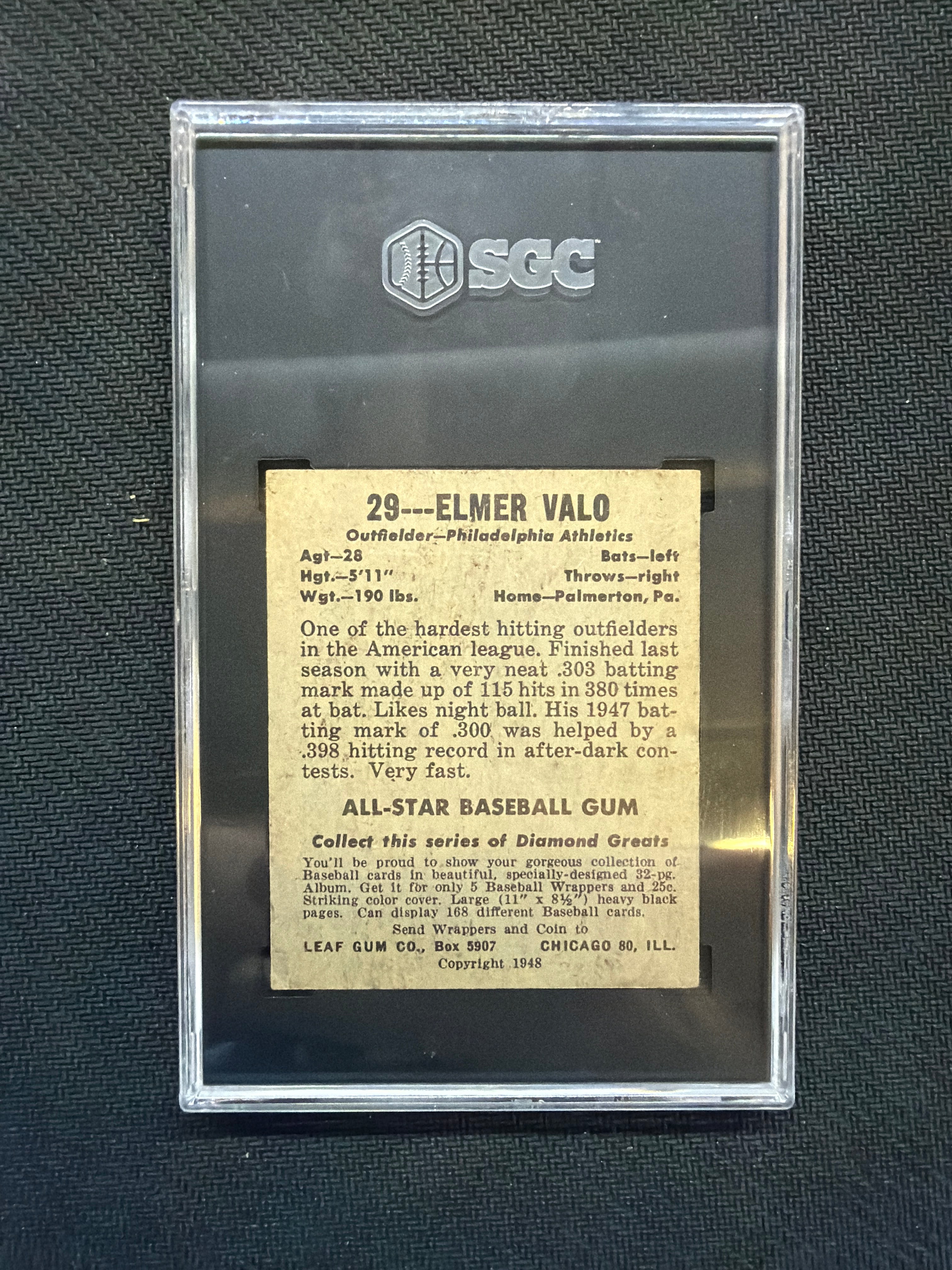 1948 Leaf Gum Co. #29 Elmer Valo